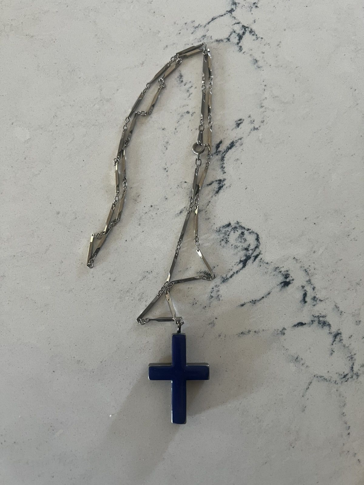Jun Takahashi × Undercover Undercover 97AW Blue Cloissone Cross Necklace Size ONE SIZE - 2 Thumbnail