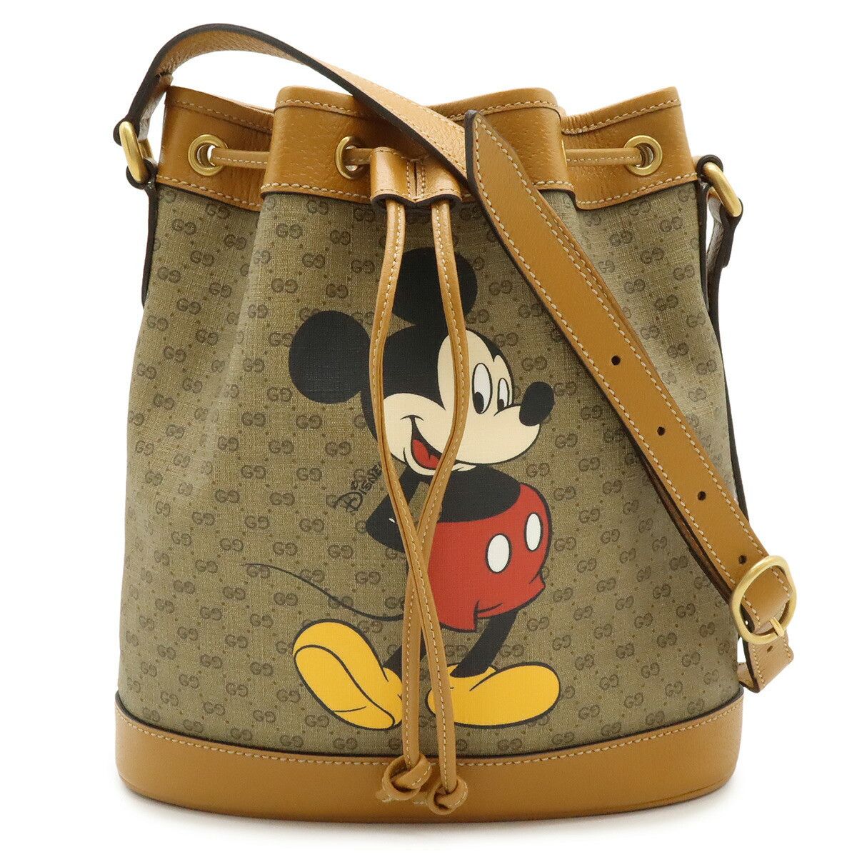 Gucci Gucci Gucci Micro GG Disney Collaboration Drawstring Bucket Bag Plastic / Synthetic Shoulder Bag 602691 DUTY FREE for USA Size ONE SIZE - 1 Thumbnail