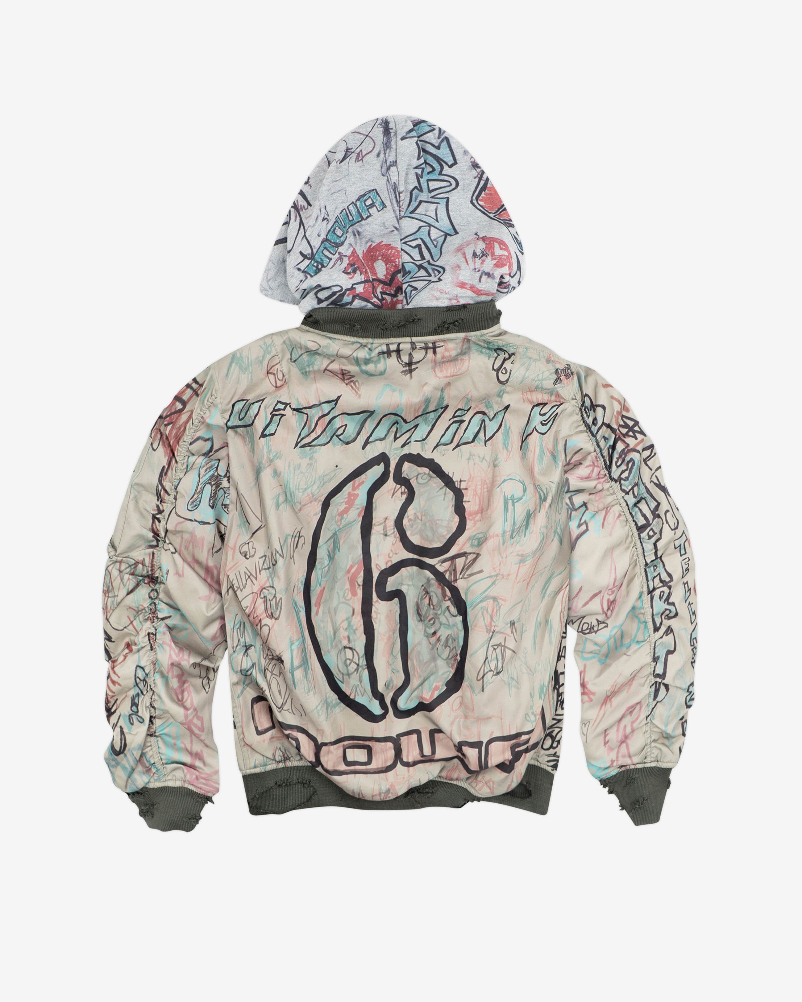 Mowalola Hooded Graffiti Bomber Size US L / EU 52-54 / 3 - 2 Thumbnail