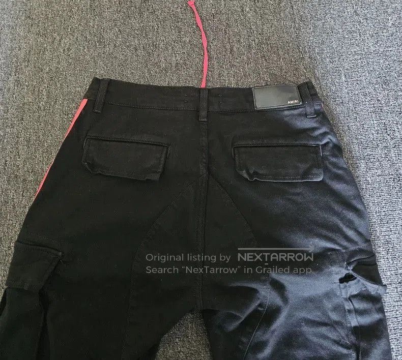 Amiri Amiri Black Jeans with Red Stripes. Size US 31 - 4 Thumbnail