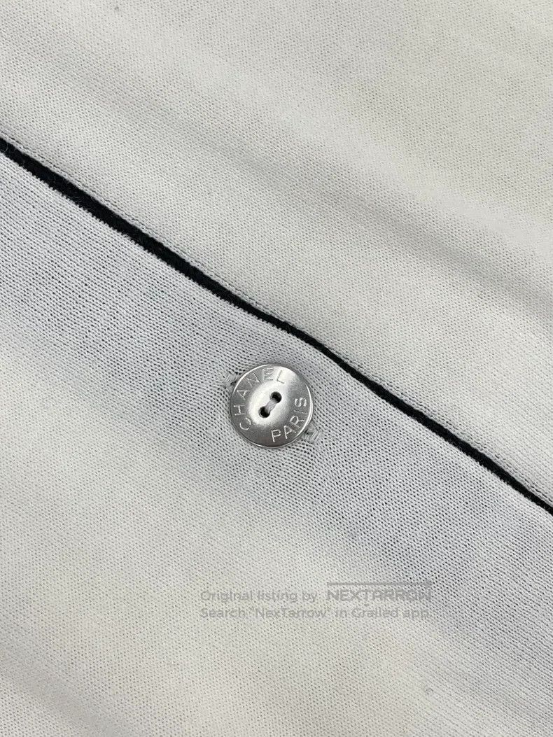 Chanel Chanel 26P white polo college style cardigan jacket Size S / US 4 / IT 40 - 2 Thumbnail