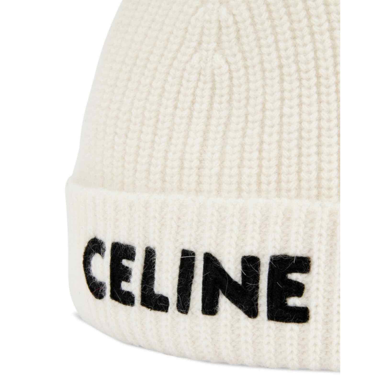 Celine Celine Paris Laine Knit Wool Embroidered Cap Winter Hat Size ONE SIZE - 5 Thumbnail
