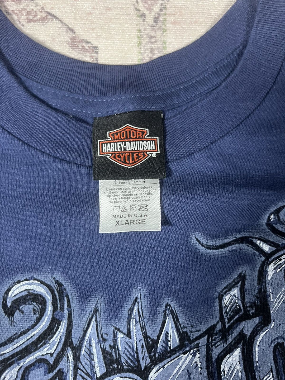 Harley Davidson Vintage Y2K Phantom Harley Davidson Biker Illinois Tee Size US XL / EU 56 / 4 - 4 Thumbnail