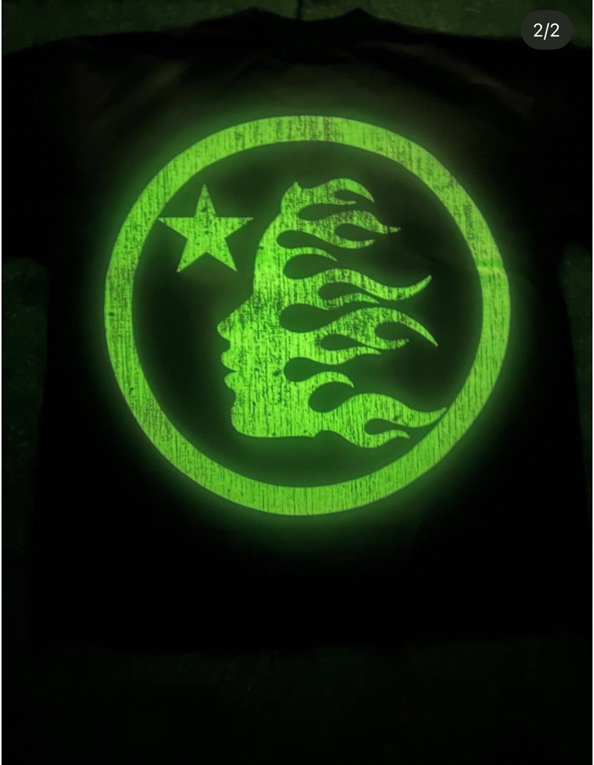 HELLSTAR HELLSTAR⭐️ CLASSIC LOGO GLOW IN THE DARK Sz L BNWT COMPLEX Size US L / EU 52-54 / 3 - 10 Thumbnail