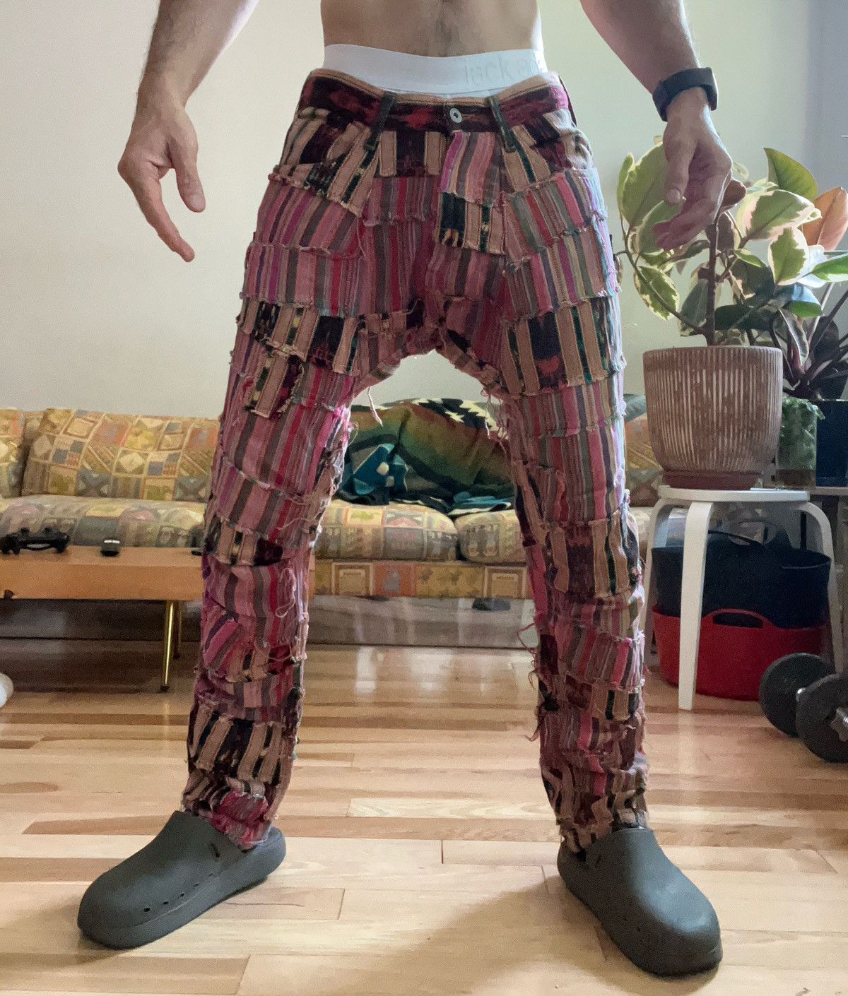 Junya Watanabe SS 2005 Junya Watanabe Patchwork Scraps Mountaineering Pants Size US 33 - 11 Thumbnail