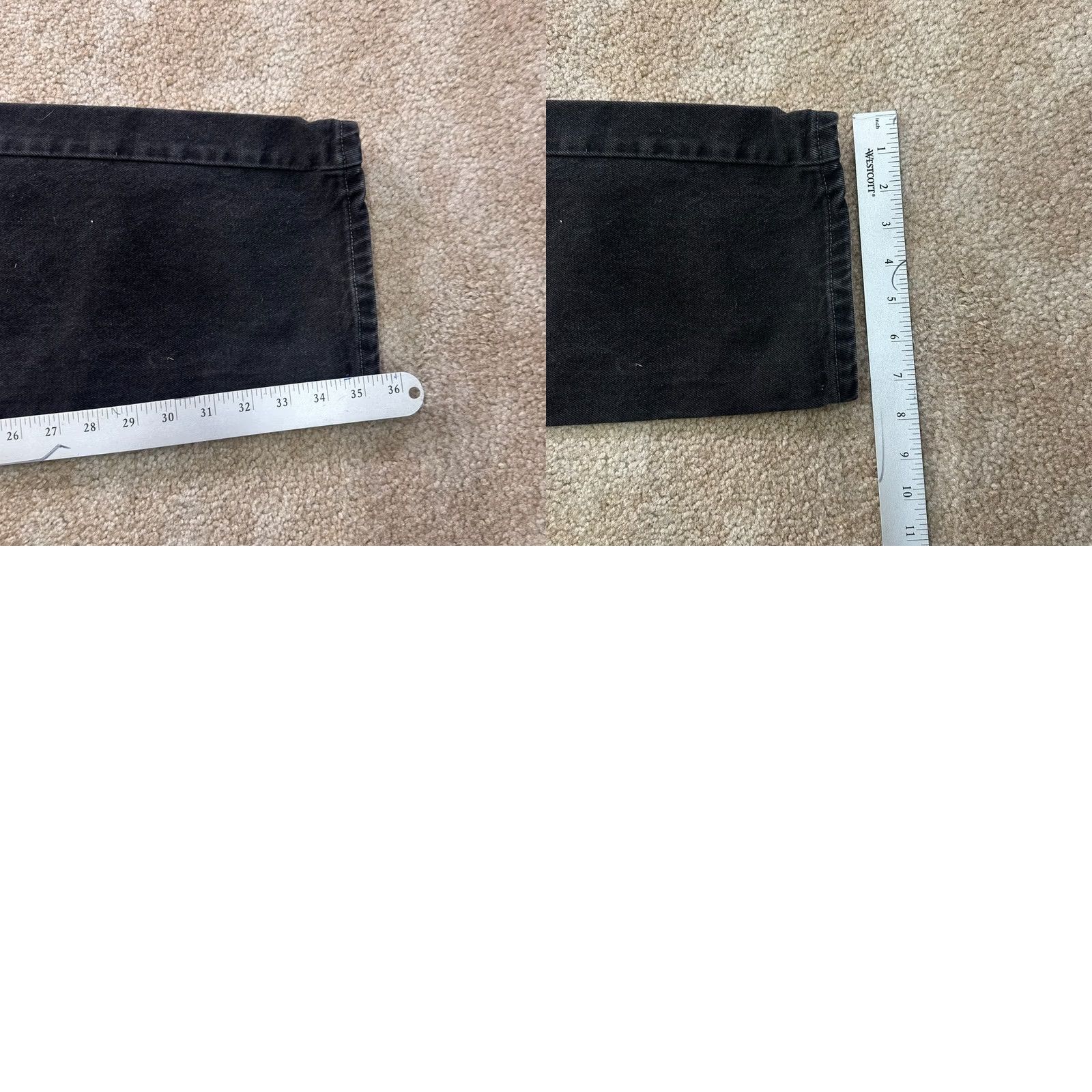 Levi's VINTAGE Levi's 550 Jeans Men 33x36 Black Denim Relaxed 90s Grunge Y2K Denim Jeans Mens Black Size US 33 - 9 Thumbnail