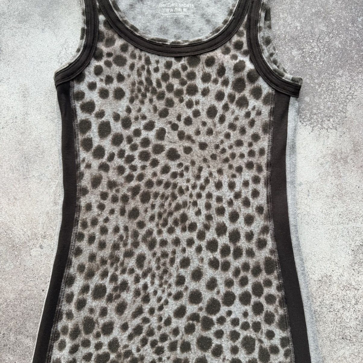 20471120 × Japanese Brand Marc Cain Sport Super Sexy Leopard Long Tank Top Size M / US 6-8 / IT 42-44 - 3 Thumbnail