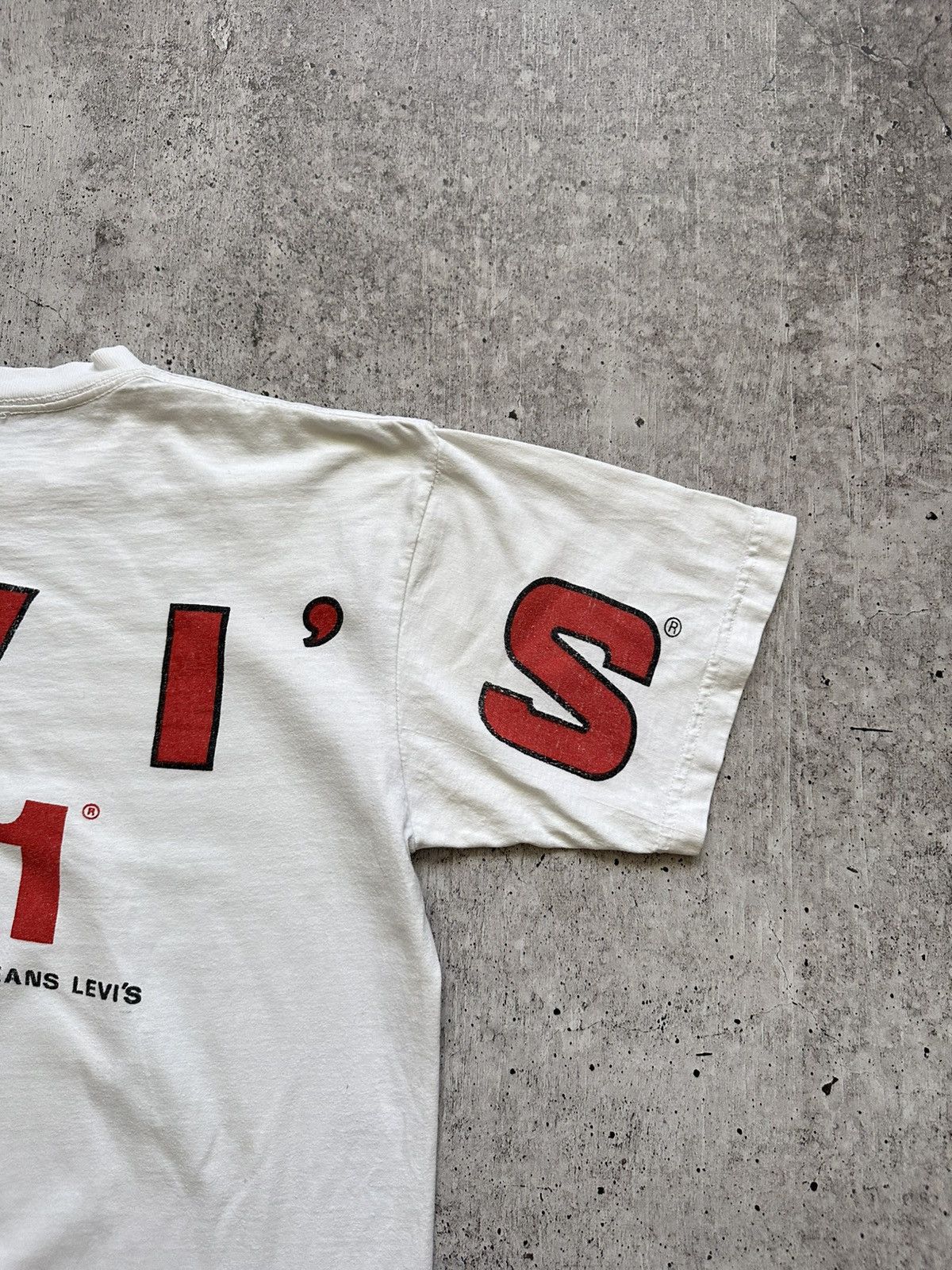 Levi's × Vintage Levi's 501 America's Original Jeans Big Logo T Shirt Size US M / EU 48-50 / 2 - 2 Thumbnail