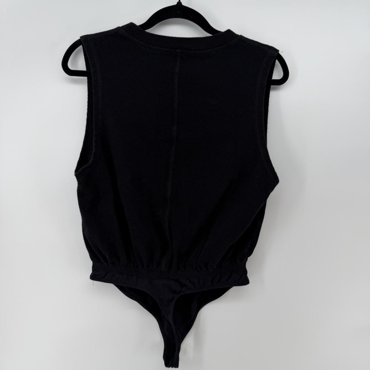 Free People Free People Peek Aye Bodysuit: Sz M: Black Wood Buttons Size M / US 6-8 / IT 42-44 - 7 Thumbnail