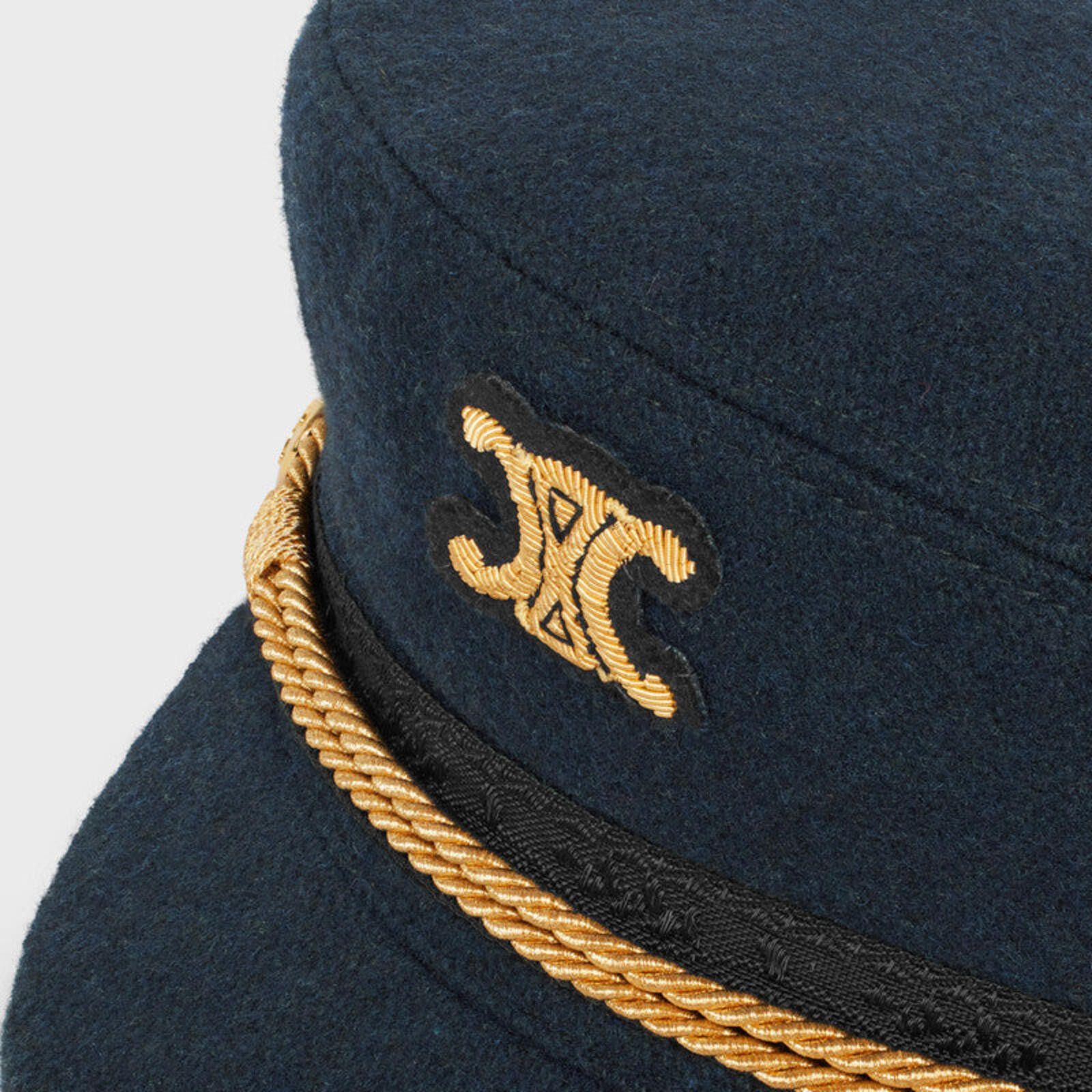 Celine Celine triomphe sailor cap in wool cloth Size ONE SIZE - 4 Thumbnail