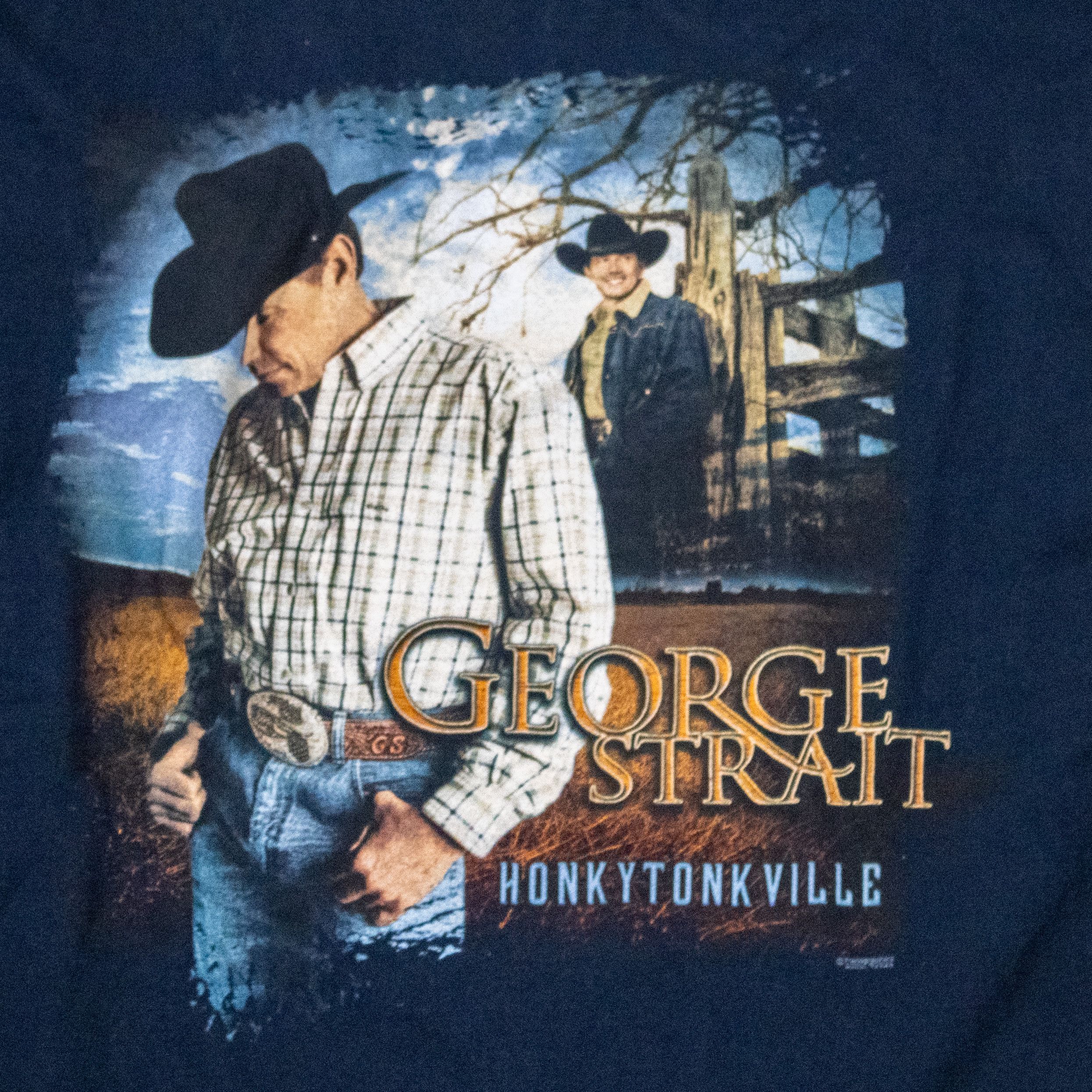 Band Tees Y2K 2003 George Strait Honkytonkville Tour Blue T-Shirt Size US M / EU 48-50 / 2 - 4 Thumbnail