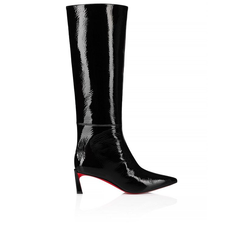 Christian Louboutin os11x0526 Condorocombo Botta Patent Leather 85mm Boots Size US 9 / IT 39 - 1 Thumbnail