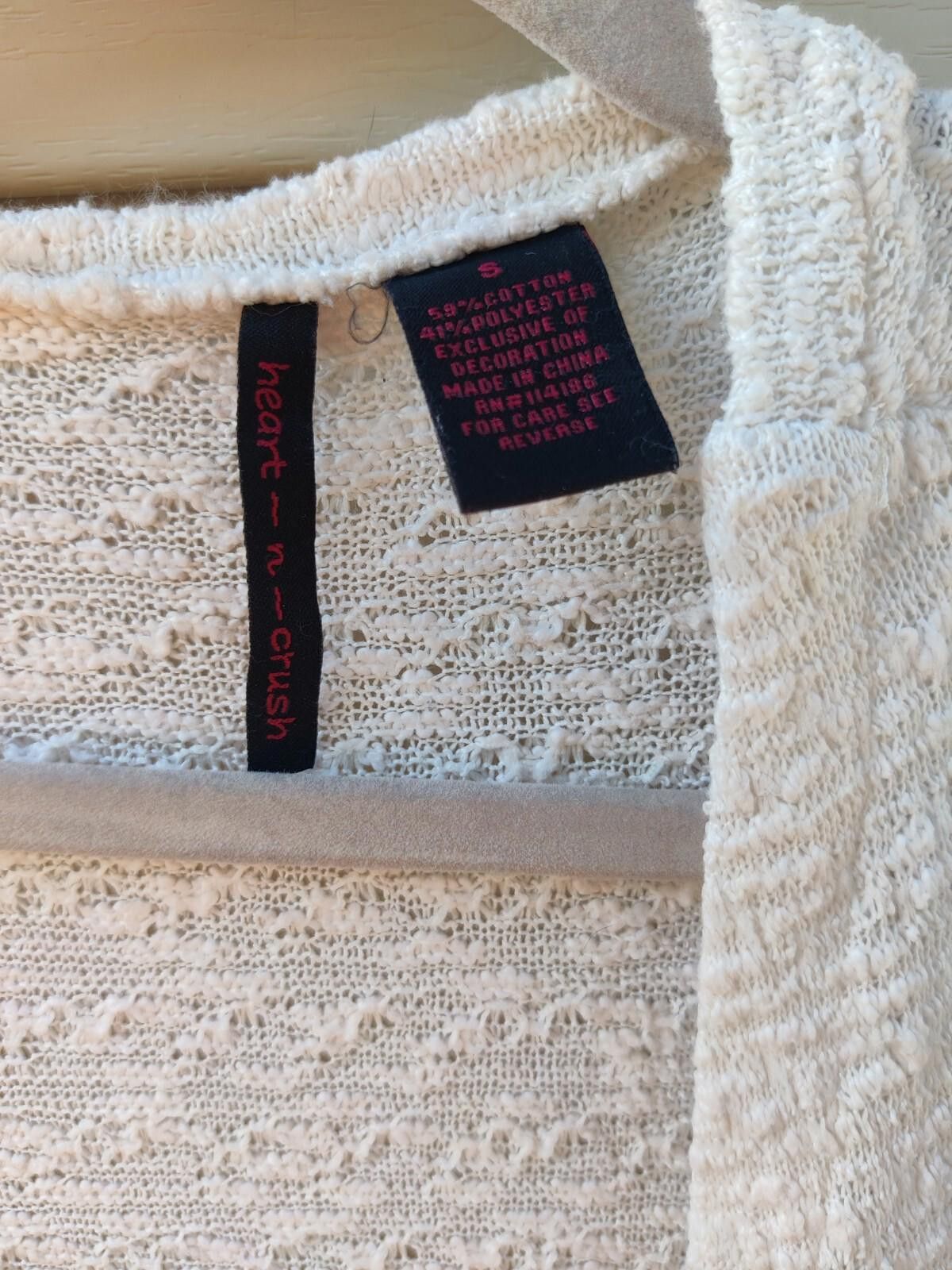 Other Heart-n-Crush Open Front Duster Cardigan Sweater Cream Long Size S / US 4 / IT 40 - 5 Thumbnail