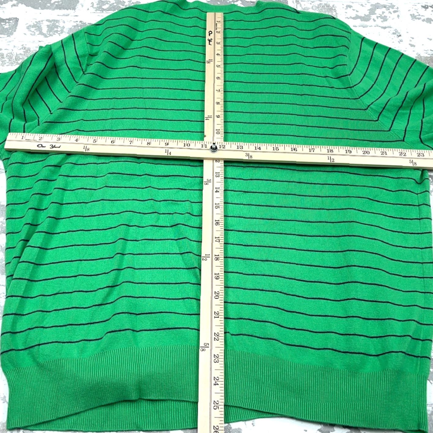 Polo Ralph Lauren Polo Ralph Lauren Sweater Men XL Green Striped V-Neck Pima Cotton Golf Pullover Knit Button Embroidered Logo Zipper Classic Modern Preppy Sports Mens Size US XL / EU 56 / 4 - 6 Thumbnail