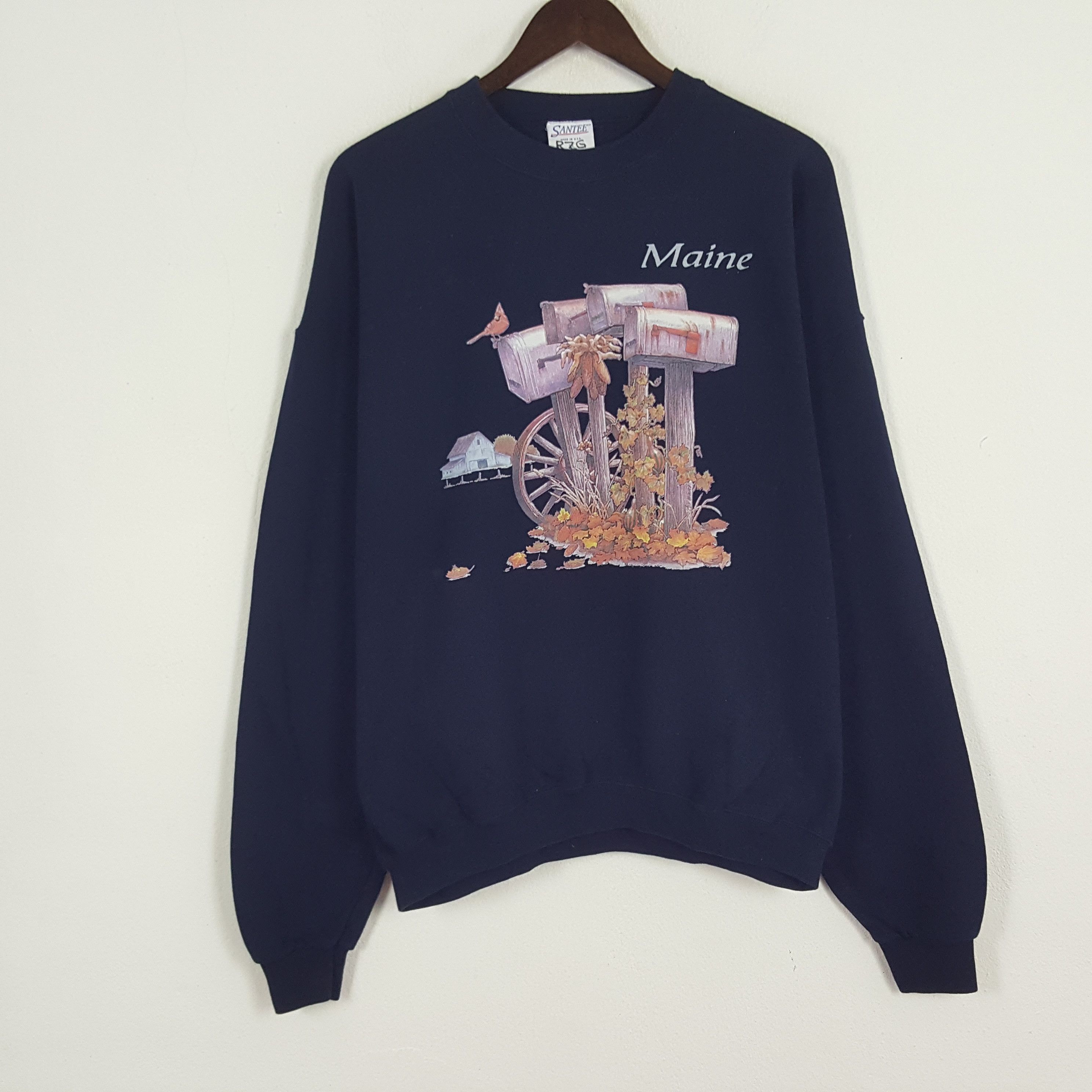 Vintage Vintage Maine Art Wall Sweatshirt Size US XXL / EU 58 / 5 - 1 Thumbnail