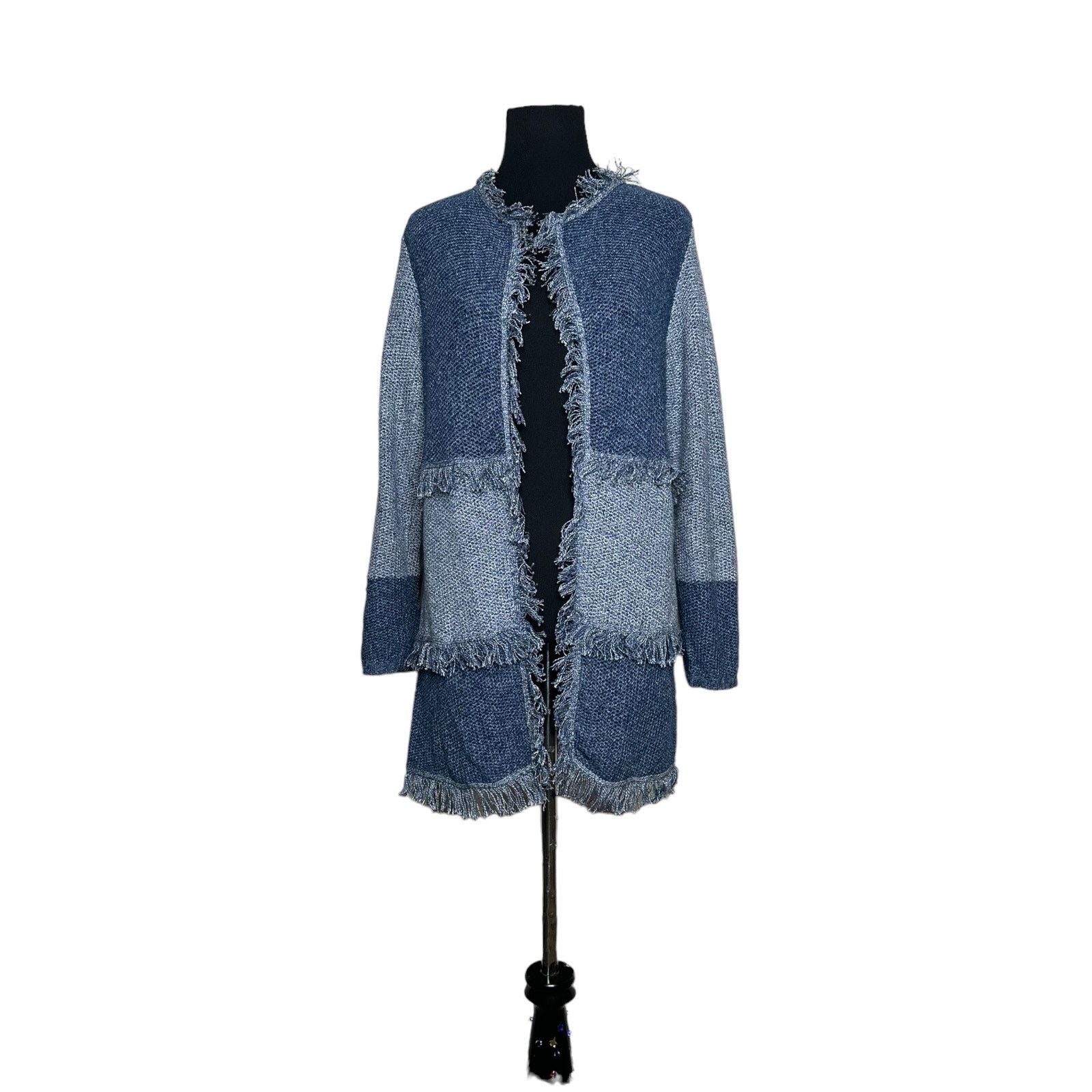 Chicos Chicos Patchworks Open Front Cardigan size 0 - S Size S / US 4 / IT 40 - 6 Thumbnail
