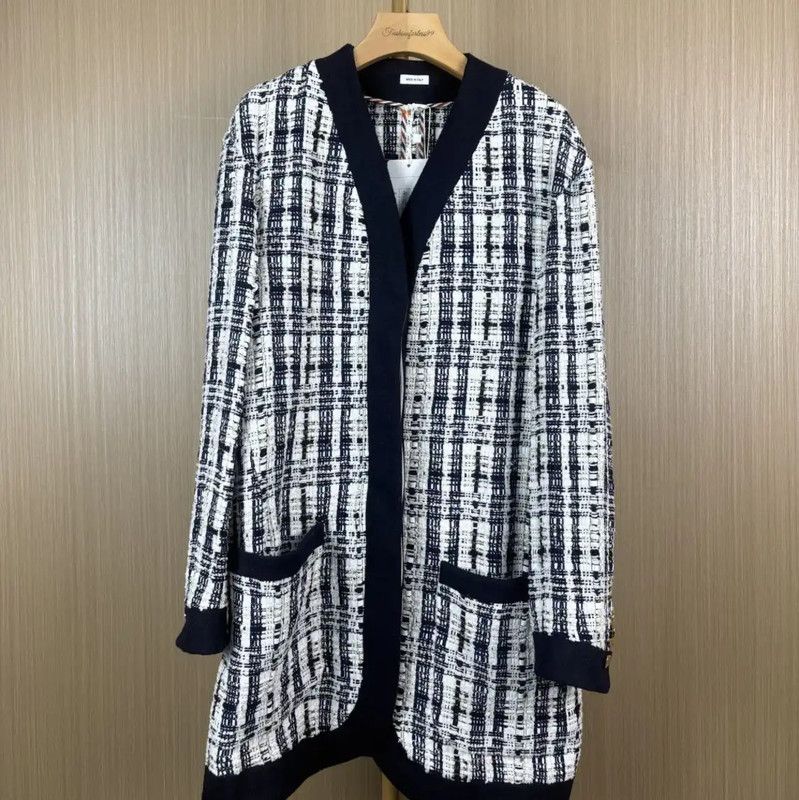 Thom Browne Thom Browne Women's Color Block Cardigan 0089 Size L / US 10 / IT 46 - 1 Thumbnail