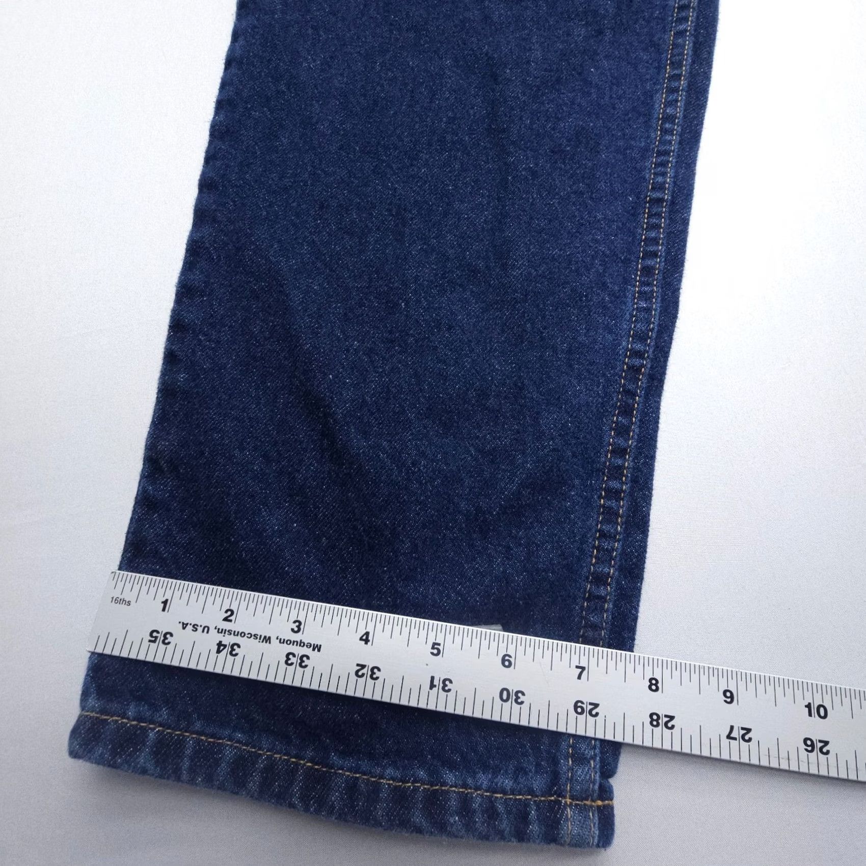 Eddie Bauer VINTAGE Eddie Bauer Jeans Womens 16 Dark Wash Rigid Cotton 90s Indigo Heavy Mom Jeans Mockup? Size 38" / US 16 / IT 52 - 5 Thumbnail
