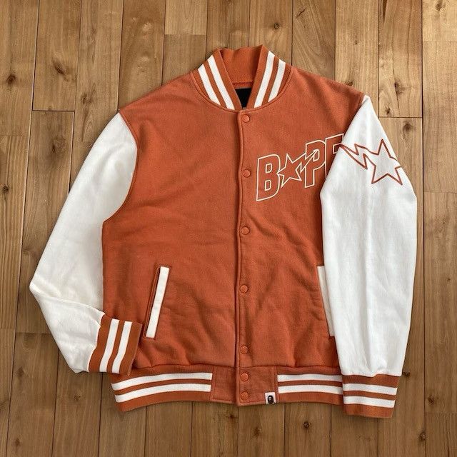 Bape BAPE STA Logo Sweat Varsity Jacket a bathing ape star NIGO Size US M / EU 48-50 / 2 - 1 Thumbnail