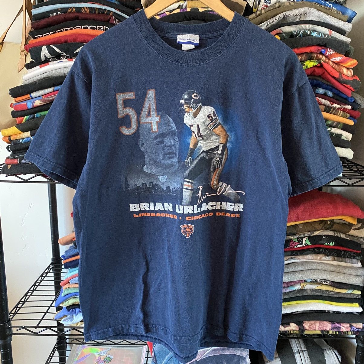 Vintage Chicago Bears T-Shirt Brian Uralcher Reebok NFL Y2K