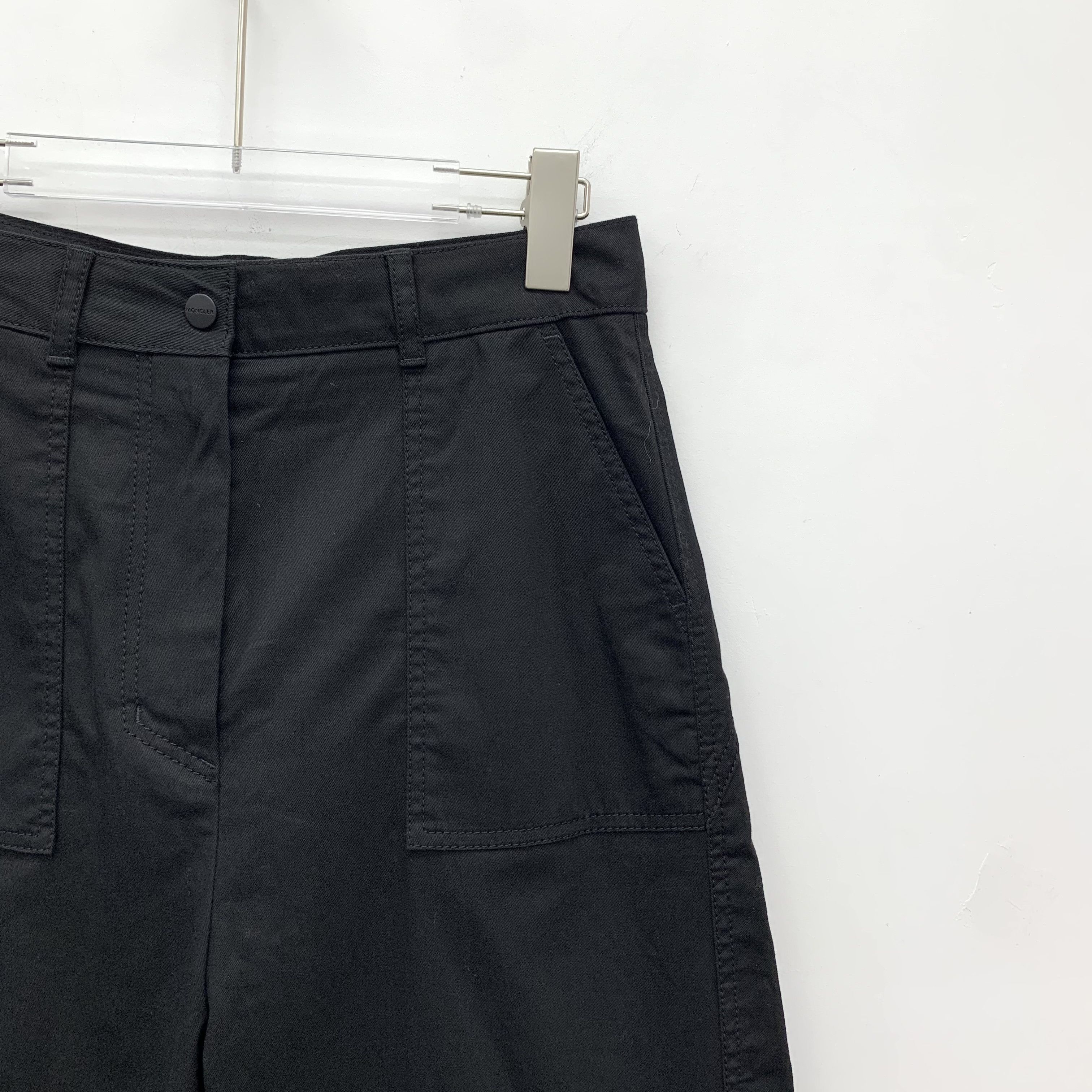 Moncler Moncler Logo Cotton Pants Black (42) Size US 26 / EU 42 - 3 Thumbnail