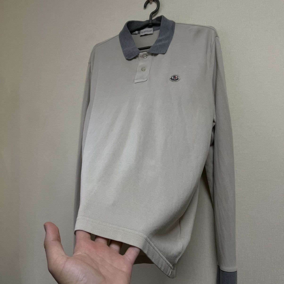 Moncler Moncler polo long sleeve T-shirt old money luxury Size US XL / EU 56 / 4 - 5 Thumbnail