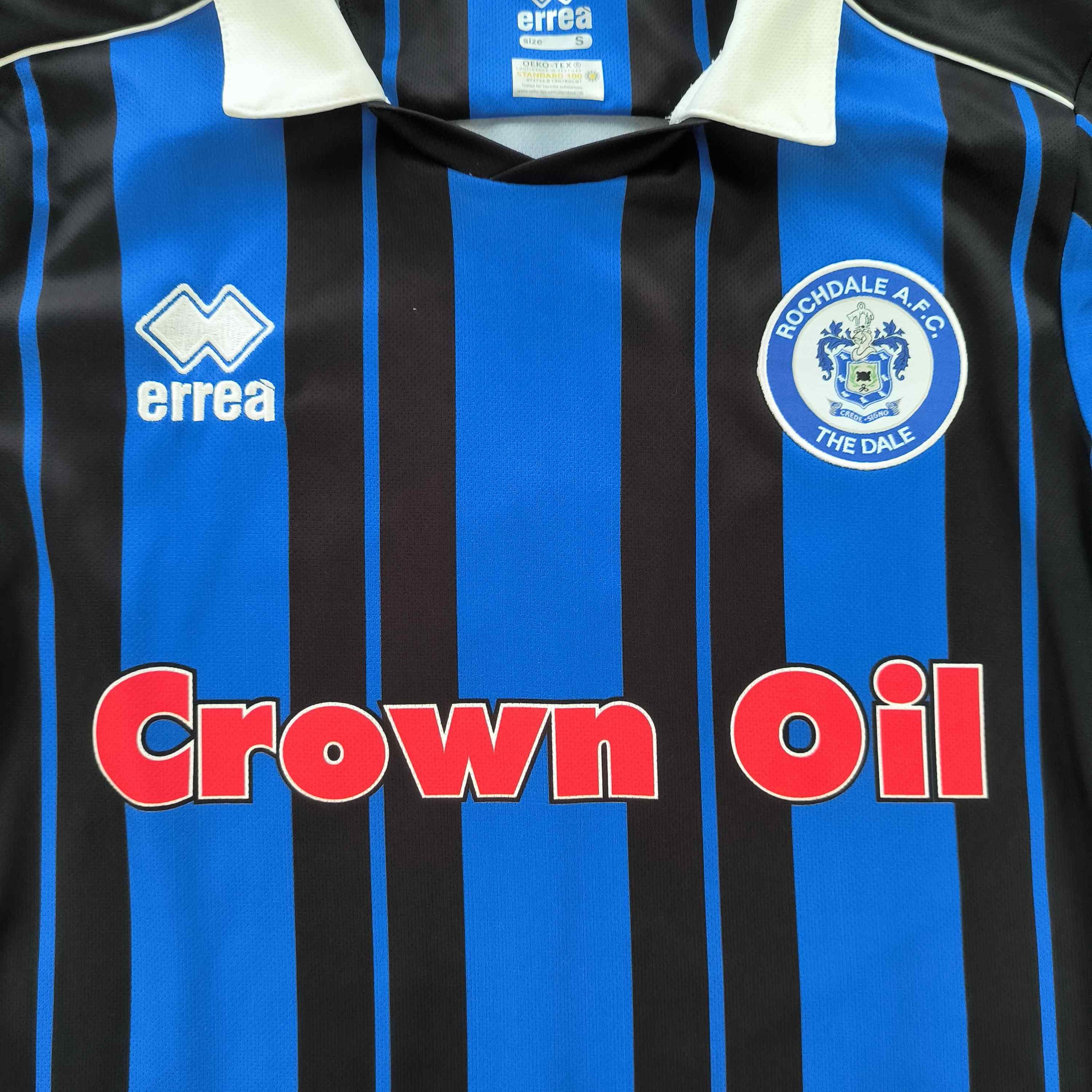 Errea Rochdale 2022-23 Errea home football jersey shirt size S Size US S / EU 44-46 / 1 - 3 Thumbnail