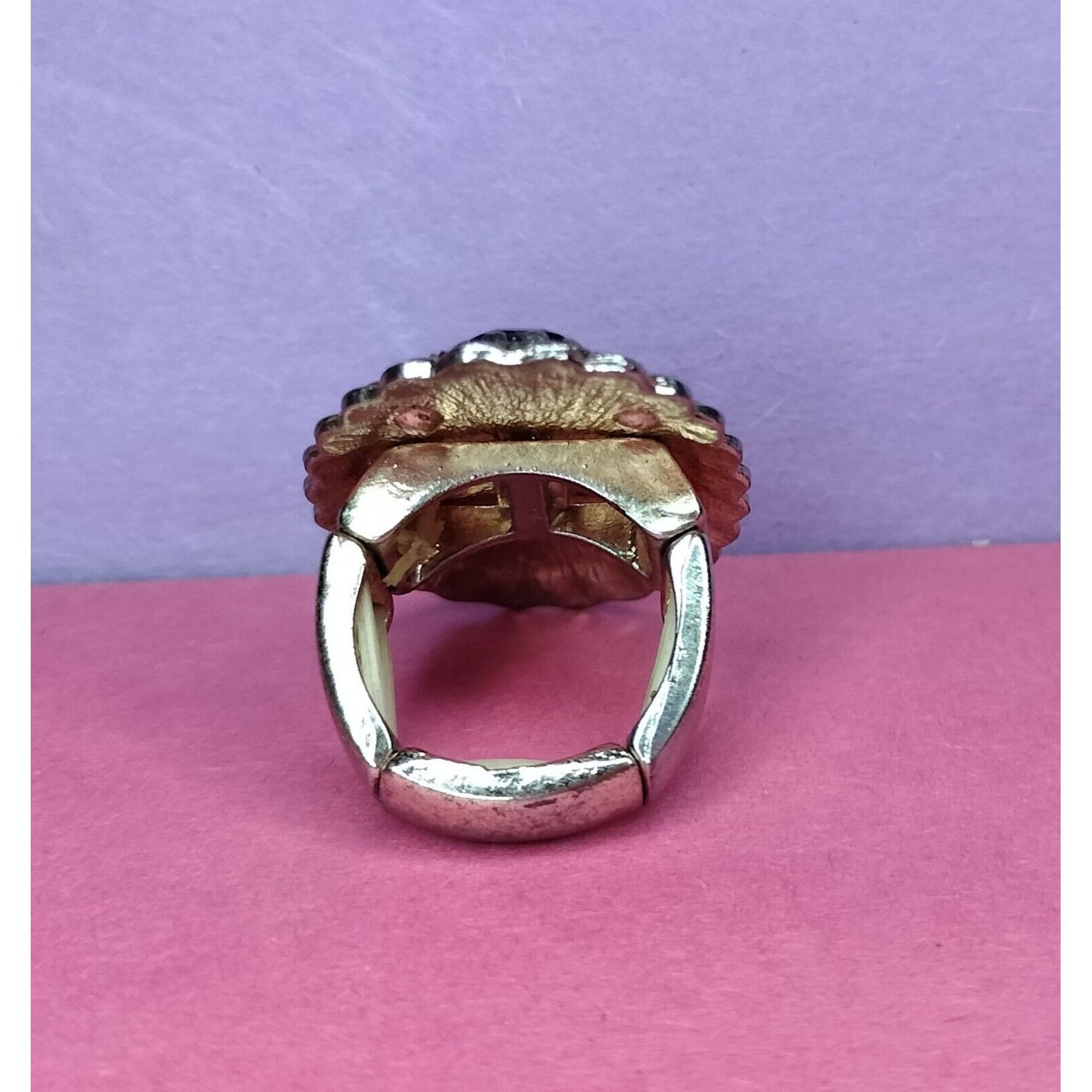 Vintage Purple Amethyst Cocktail Ring Stretch Band 1 Size Jewelry Bo Size ONE SIZE - 16 Thumbnail