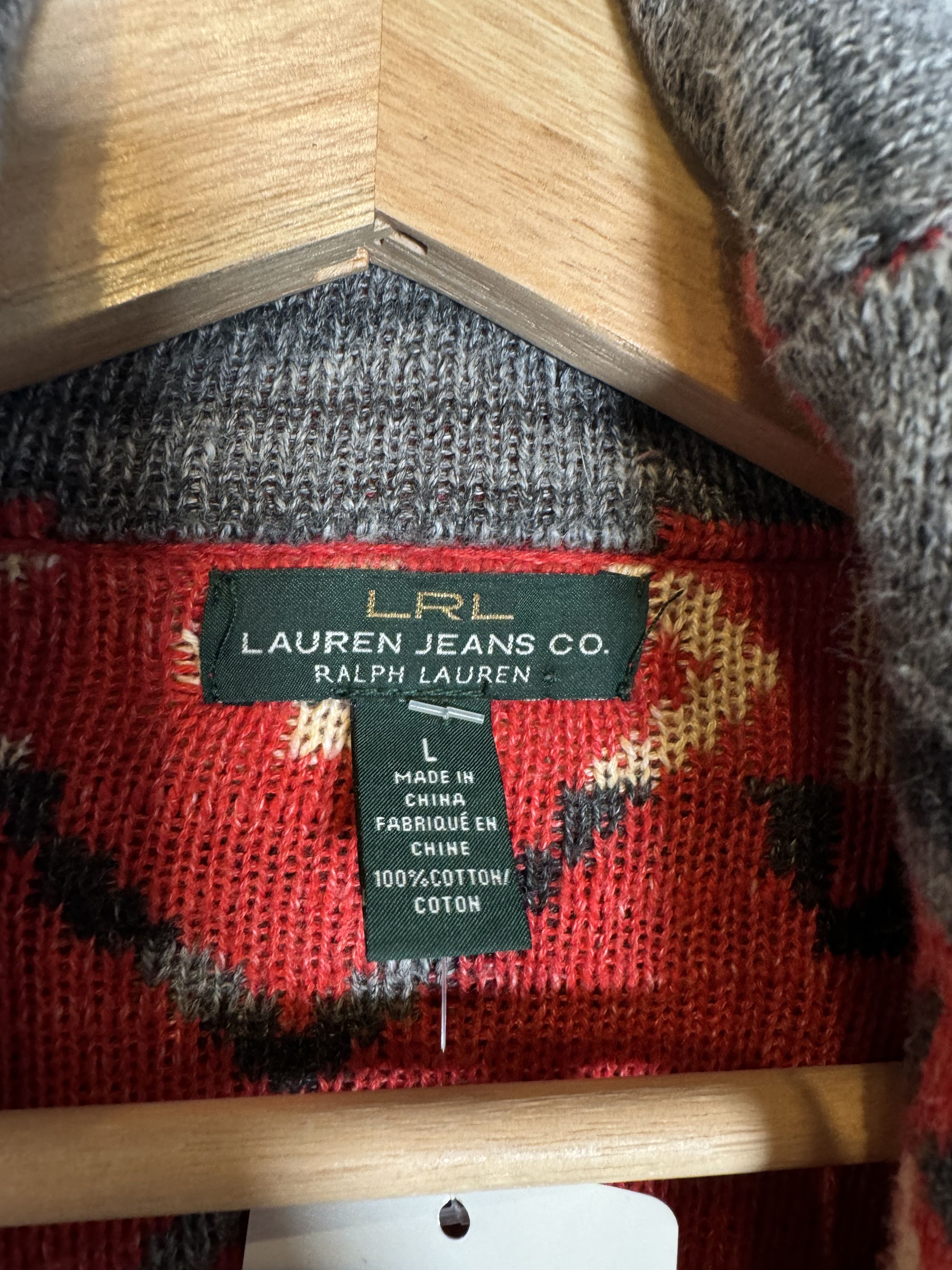 Lauren Ralph Lauren × Ralph Lauren 90/00s Lauren Ralph Lauren Aztec Southwest Cardigan Size L Size L / US 10 / IT 46 - 5 Thumbnail