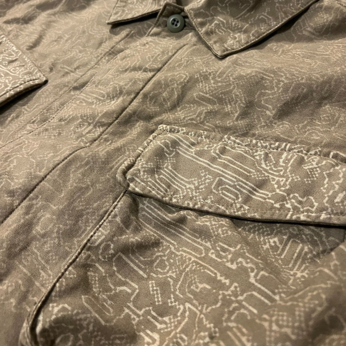 c.e cavempt GREY NOISE BUTTON JACKET