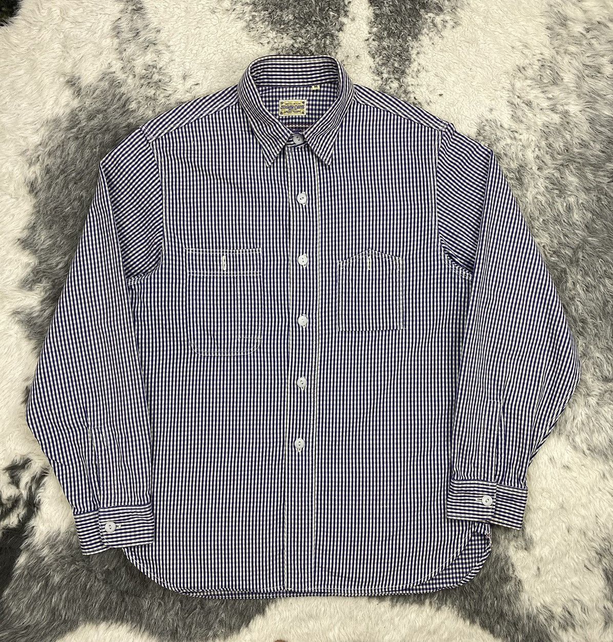 Sugar Cane × Toyo Enterprises Vintage SUGAR CANE “Paradise Garment” Small Checked Indigo Size US M / EU 48-50 / 2 - 2 Thumbnail
