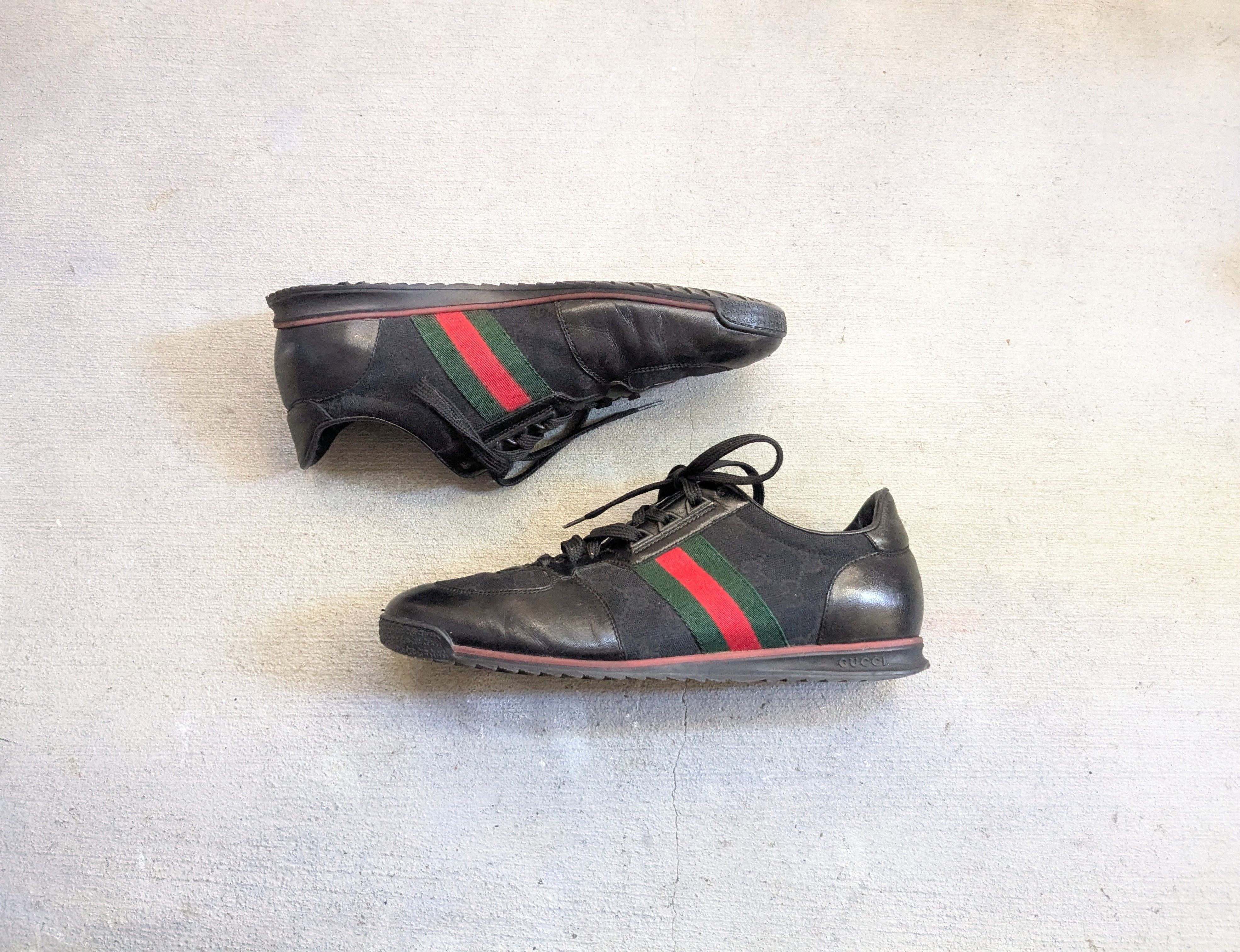 Gucci Gucci Guccissima Sneakers 9.5 Black Monogram Leather Size US 9.5 / EU 42-43 - 1 Thumbnail