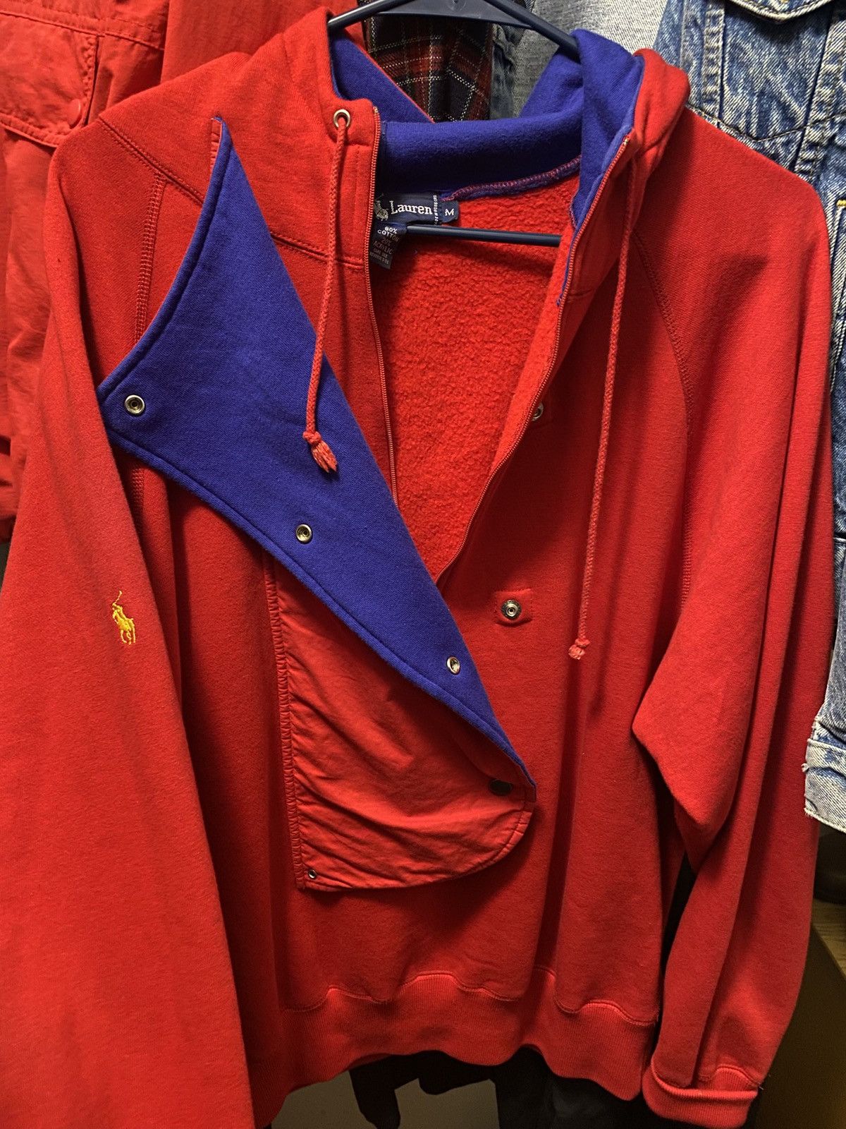 Polo Ralph Lauren 80’s Polo Ralph Lauren Red Hoodie Size US M / EU 48-50 / 2 - 5 Thumbnail