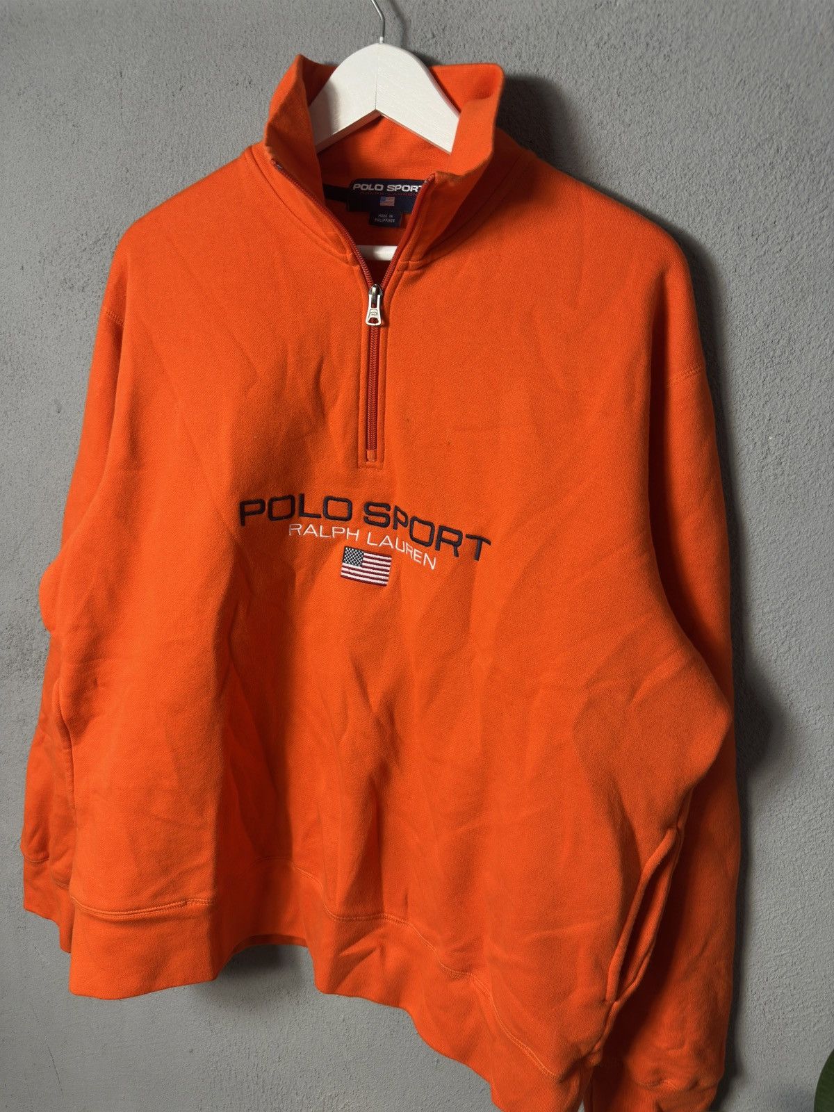 Polo Ralph Lauren × Ralph Lauren Sport × Vintage Polo Sport Ralph Lauren 1/4 Zip Vintage Sweatshirt Size US XL / EU 56 / 4 - 2 Thumbnail