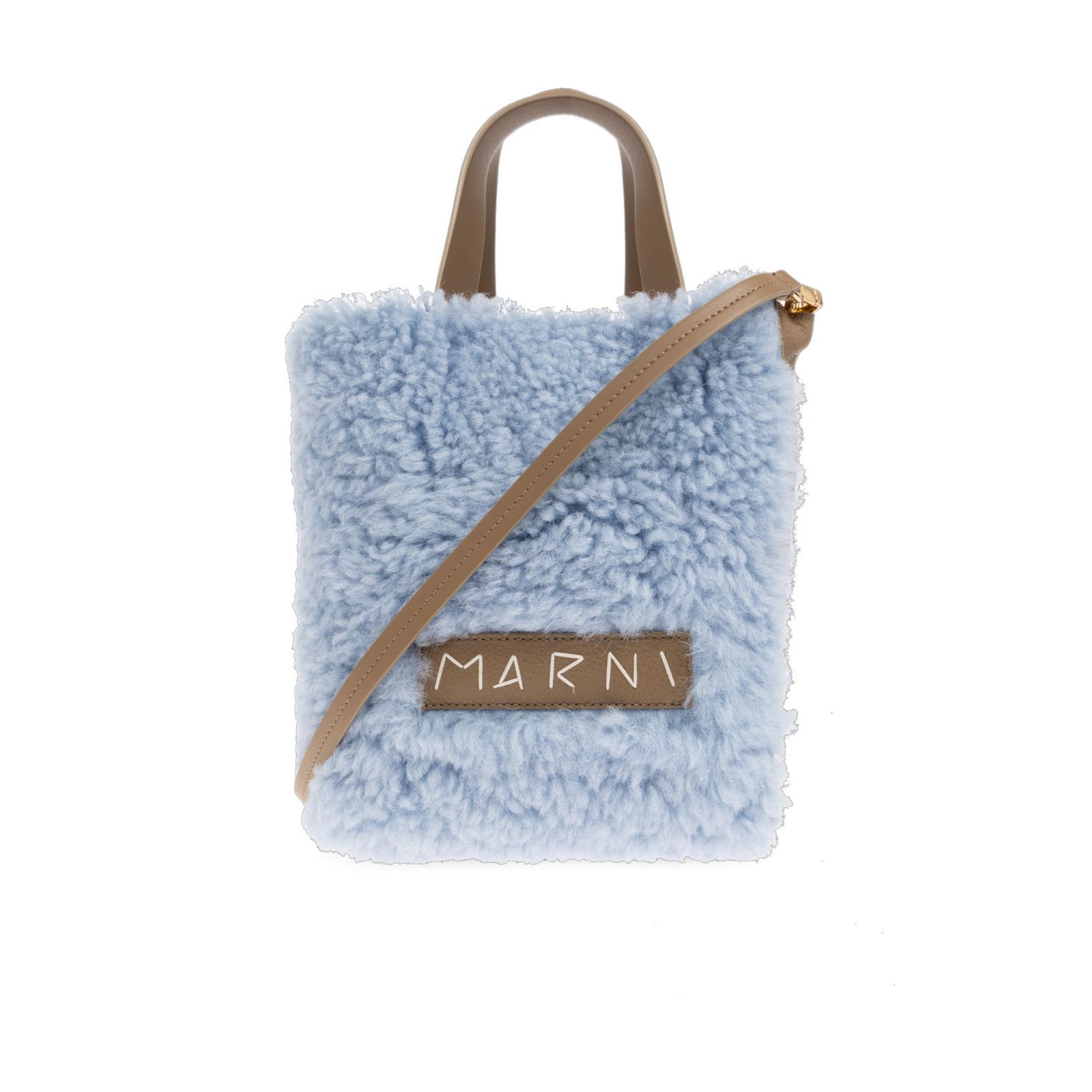 Marni MARNI Blue Shearling Shoulder Bag New & Authentic Size ONE SIZE - 1 Thumbnail