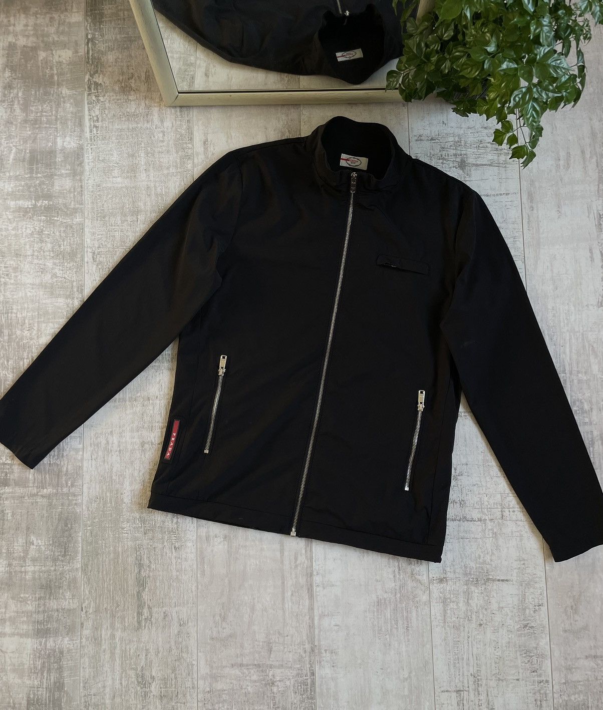 Prada Prada Nylon Black Jacket Red Tab Vintage Made In Ukraine Size US M / EU 48-50 / 2 - 5 Thumbnail