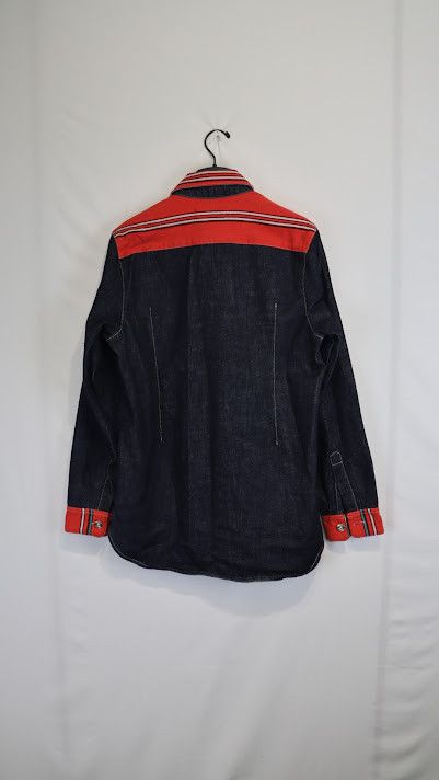 Wales Bonner o1rshd1 Cotonou Denim Shirt in Blue/Red Size US S / EU 44-46 / 1 - 13 Thumbnail