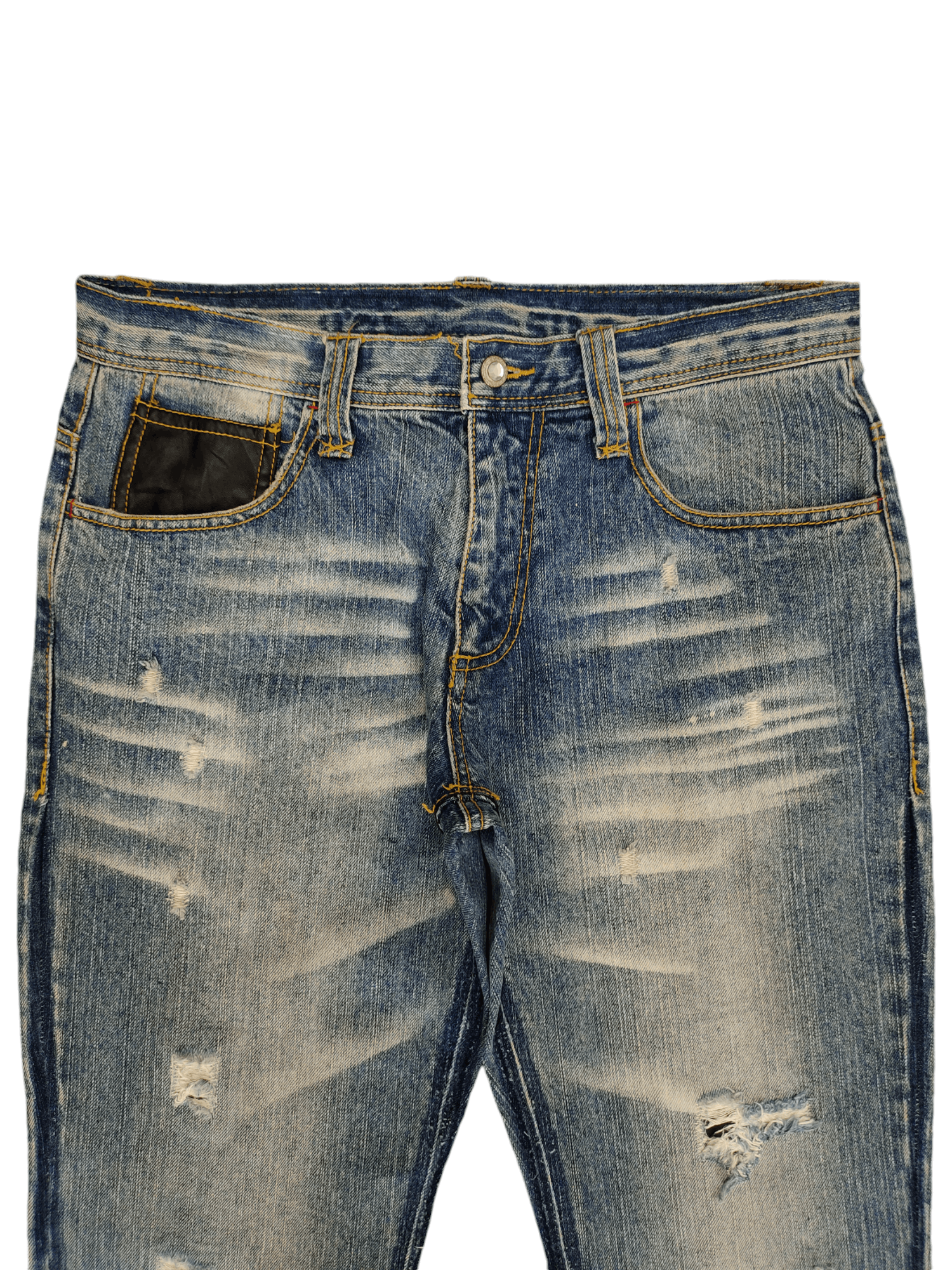 If Six Was Nine Slim Flare Jeans Iron Clawmark Distress Faded Jeans Bootcut Size US 32 / EU 48 - 2 Thumbnail