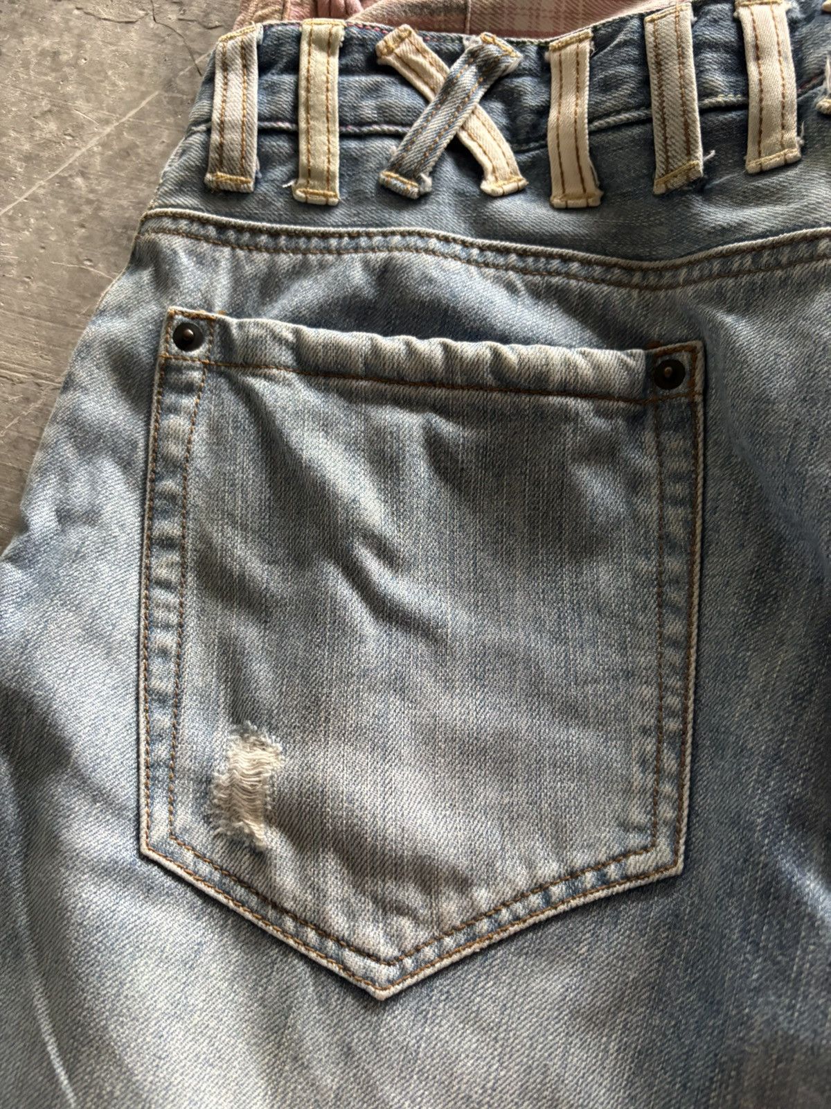 Hysteric Glamour DOUBLE WAIST dominate stone washed punk flannel layered rock Size US 32 / EU 48 - 16 Thumbnail
