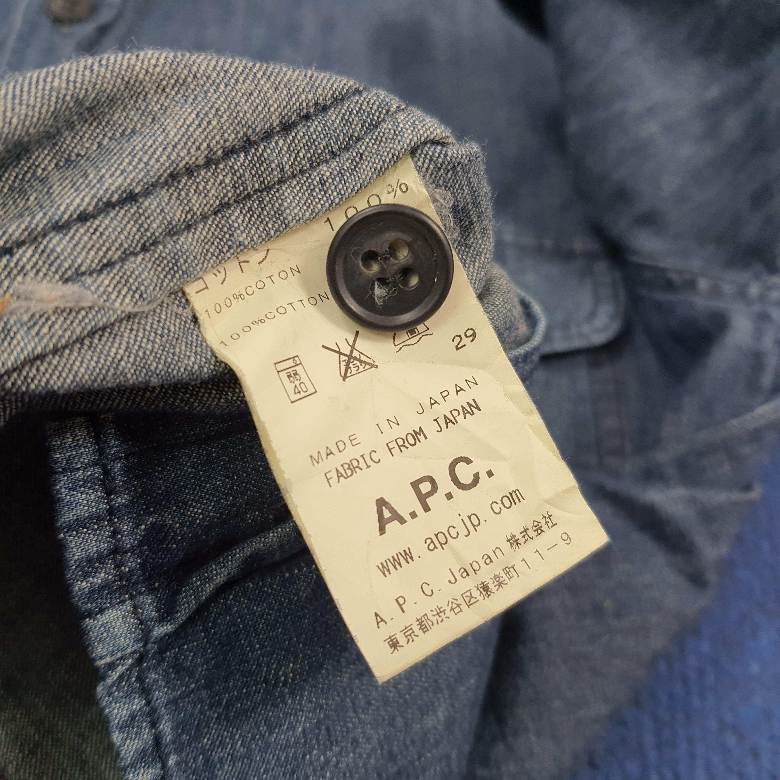 A.P.C. Vintage A.P.C. P.R. Centriste Embroidery Denim Shirt C301N37 Size US XS / EU 42 / 0 - 8 Thumbnail
