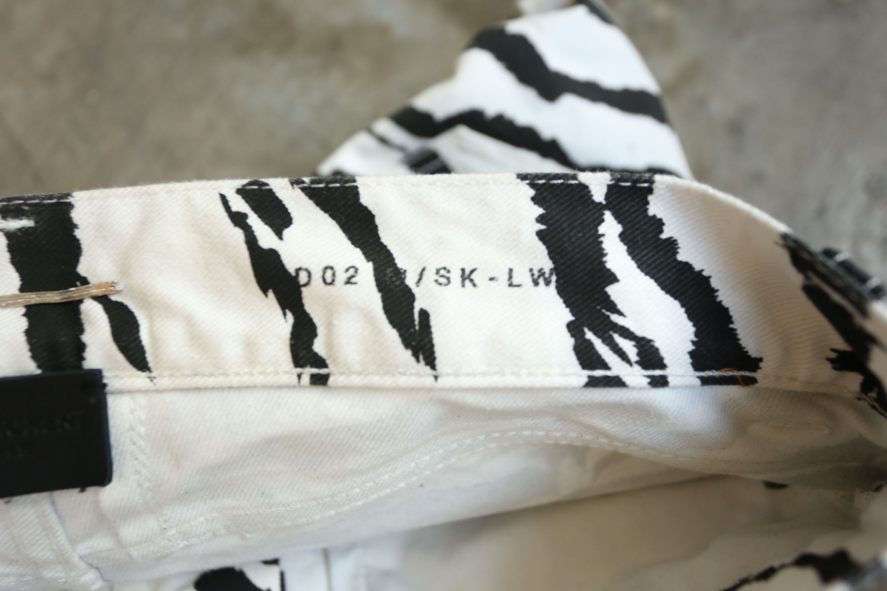 Saint Laurent Paris SLP - Hedi Slimane - S/S 14 - D02 Zebra-Print Denim Jean Size US 30 / EU 46 - 5 Thumbnail