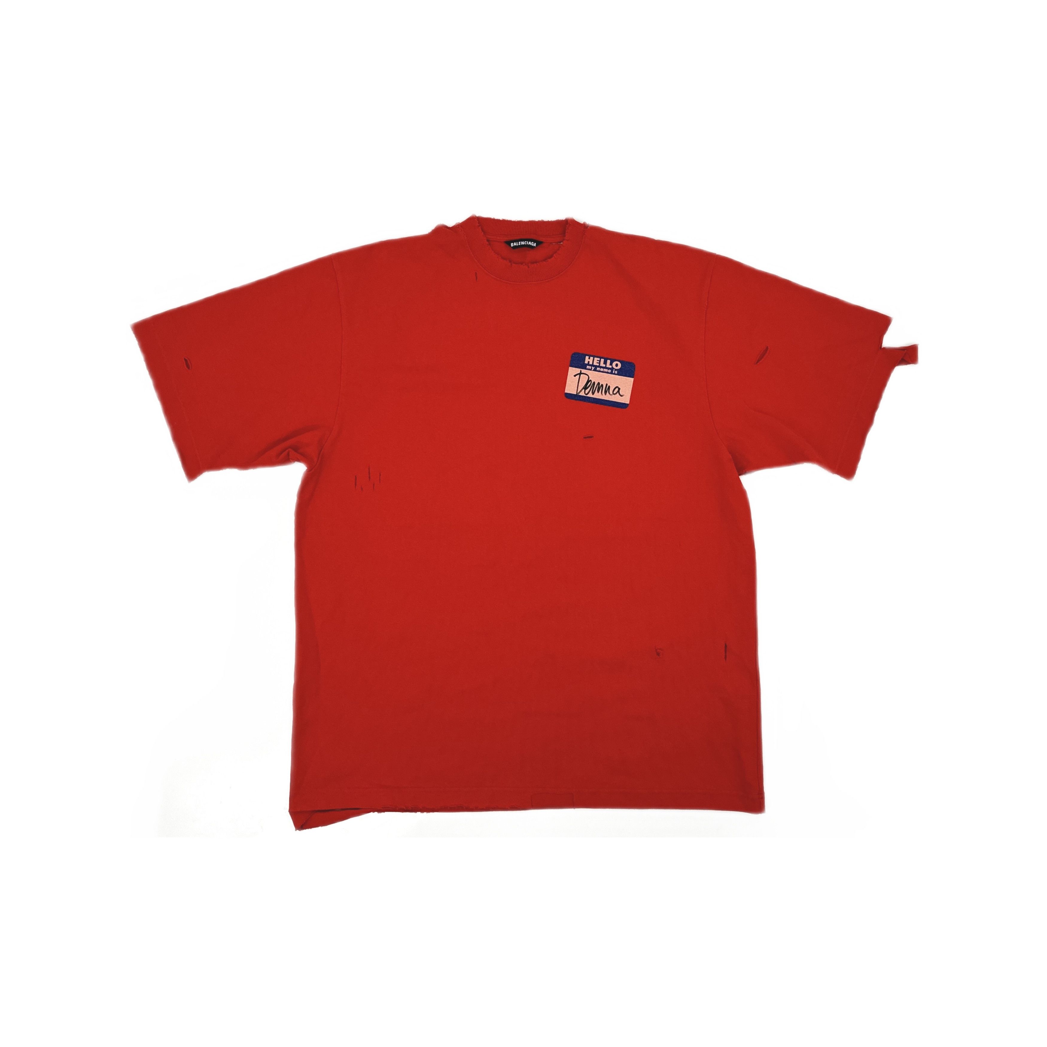Balenciaga Balenciaga “Hi My Name Is” Oversized Tee | Grailed