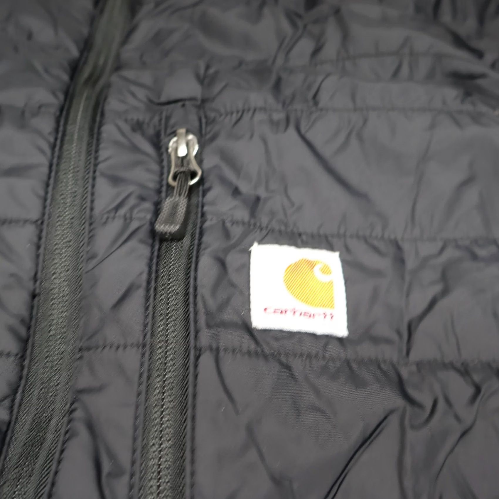 Carhartt Carhartt Jacket Mens 2XLT Black Rain Defender Relaxed Fit Nylon Zip Snap Puffer Quilted Outside Workwear Tall Black Mens Size US XXL / EU 58 / 5 - 3 Thumbnail