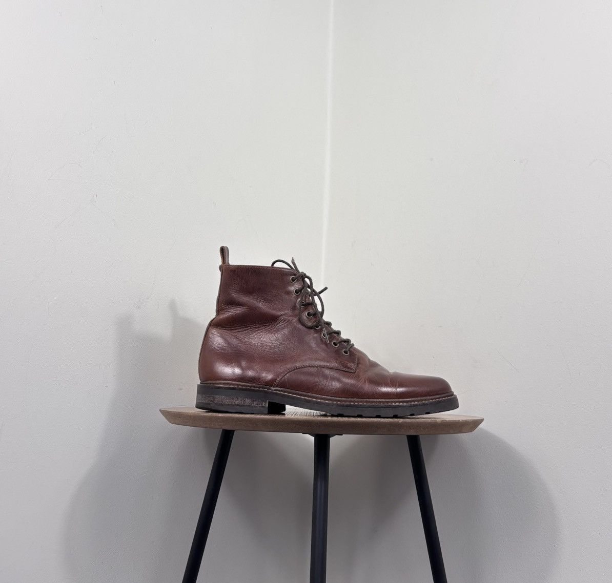 Bobbies Bobbies Paris Men’s Brown Calf Leather Service Lace-Up Boots Size US 9 / EU 42 - 2 Thumbnail