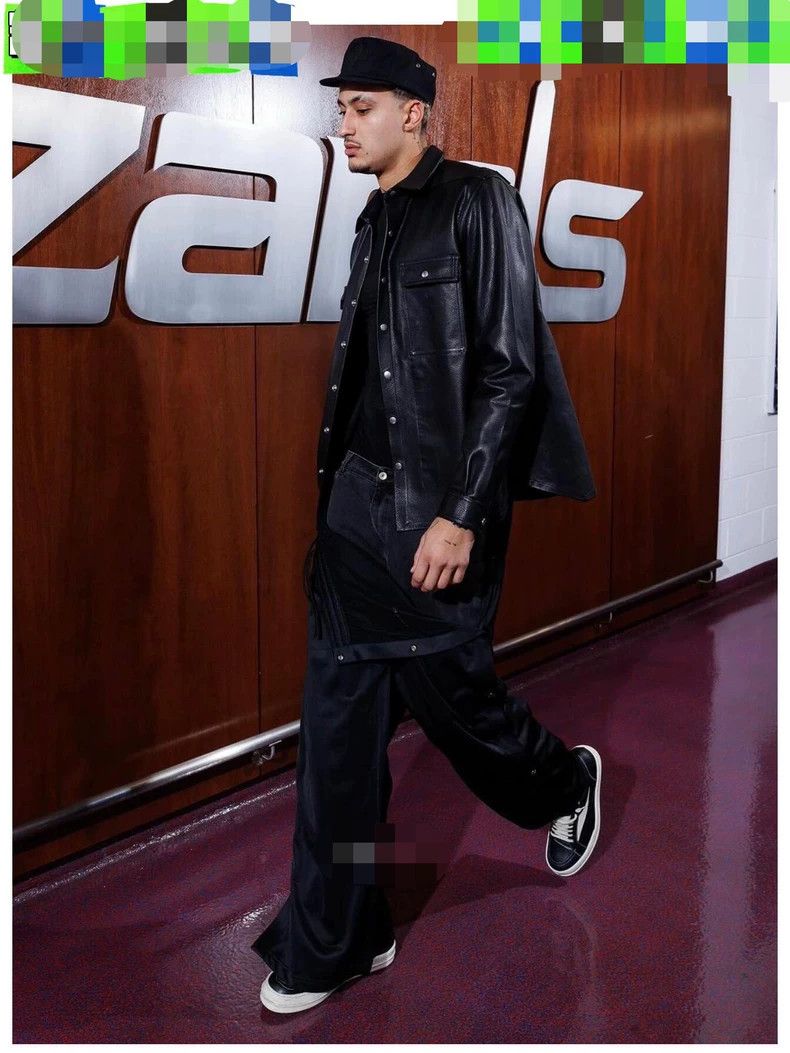 Rick Owens Rick Owens Solid single-breasted leather jacket 2503-Nexta Size US L / EU 52-54 / 3 - 7 Thumbnail