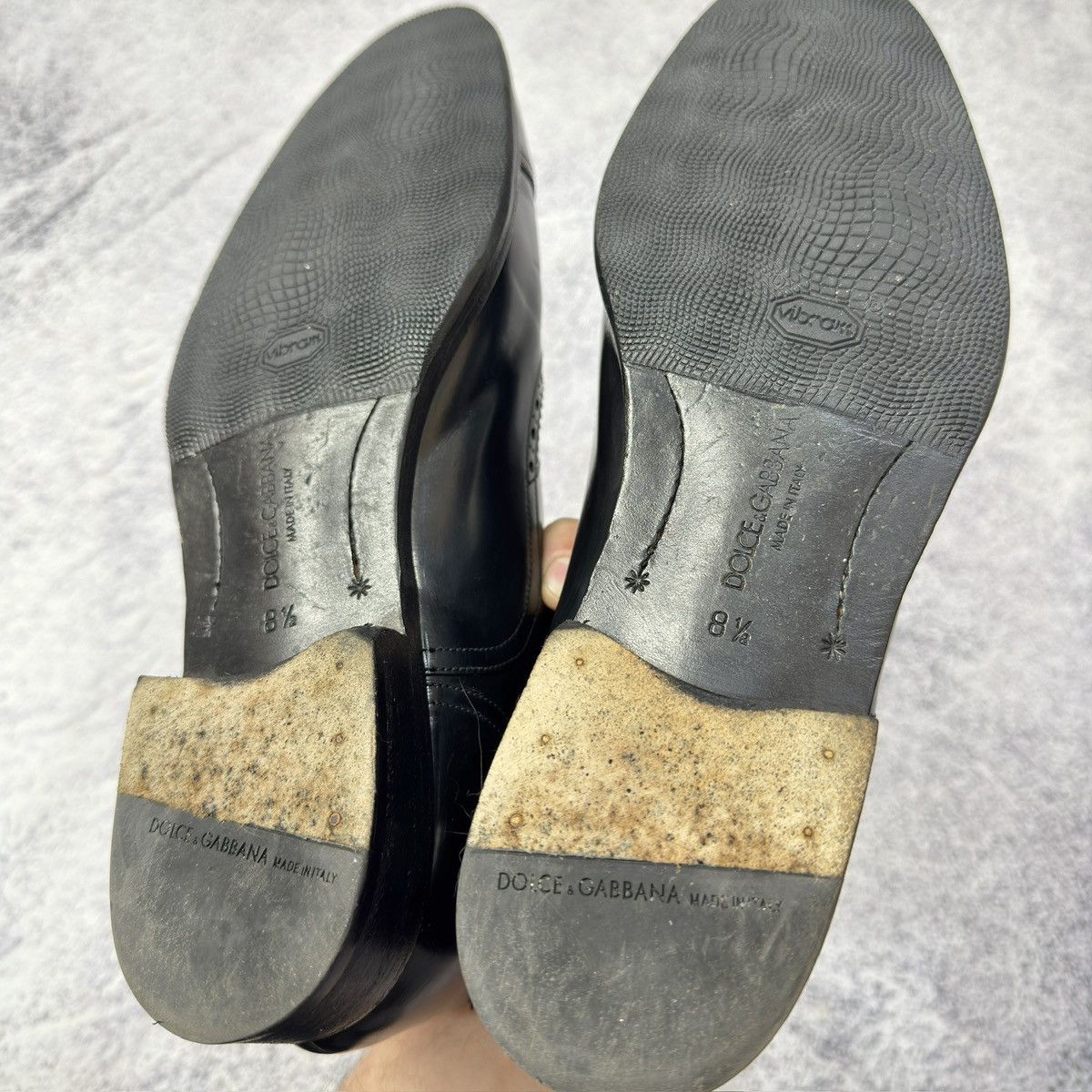 Dolce & Gabbana × Handmade D&G Mens Black Oxfords Brogues US9.5 UK8.5 EU42.5 27.5cm Size US 9.5 / EU 42-43 - 14 Thumbnail