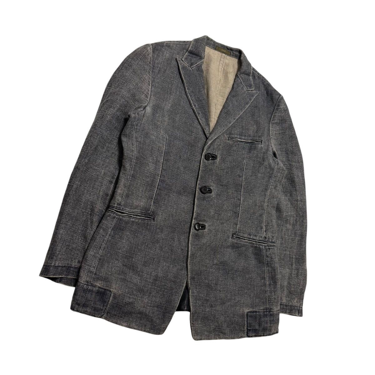 Yohji Yamamoto Yohji Yamamoto AAR Denim Casual Jacket Size US M / EU 48-50 / 2 - 2 Thumbnail