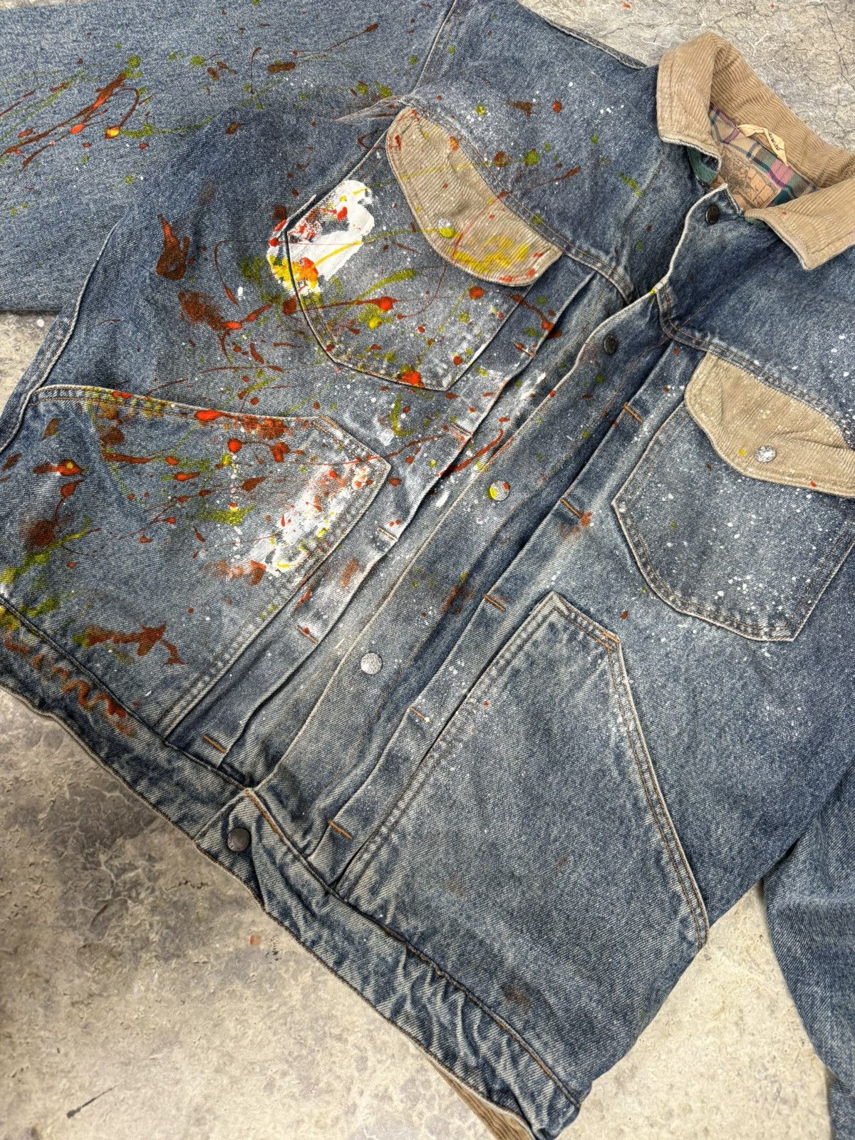 Japanese Brand × Vintage Vintage Painters Denim Jacket Size US L / EU 52-54 / 3 - 5 Thumbnail