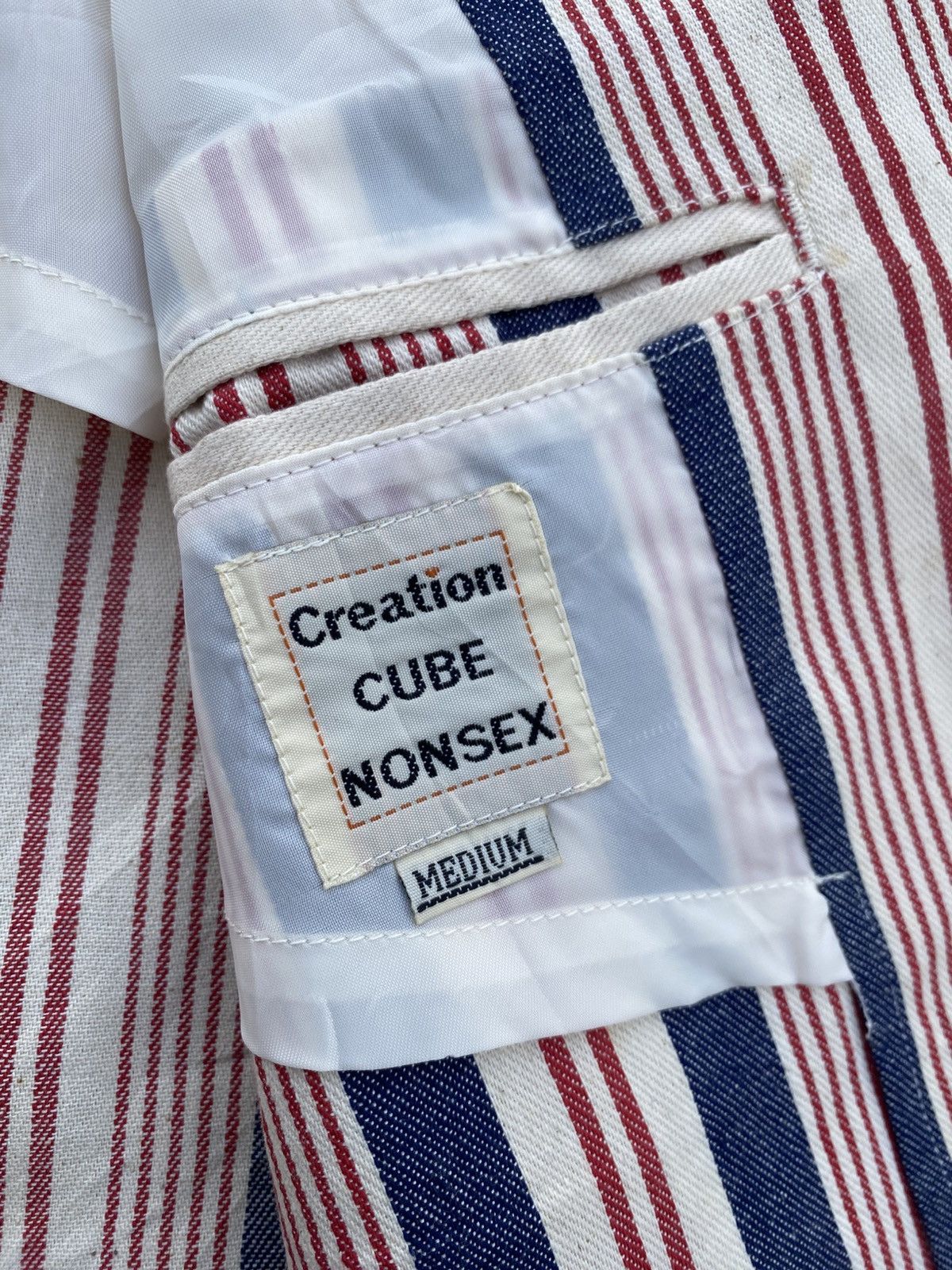 Japanese Brand Rare VINTAGE Creation Cube Red Blue Jacket Size US M / EU 48-50 / 2 - 8 Thumbnail