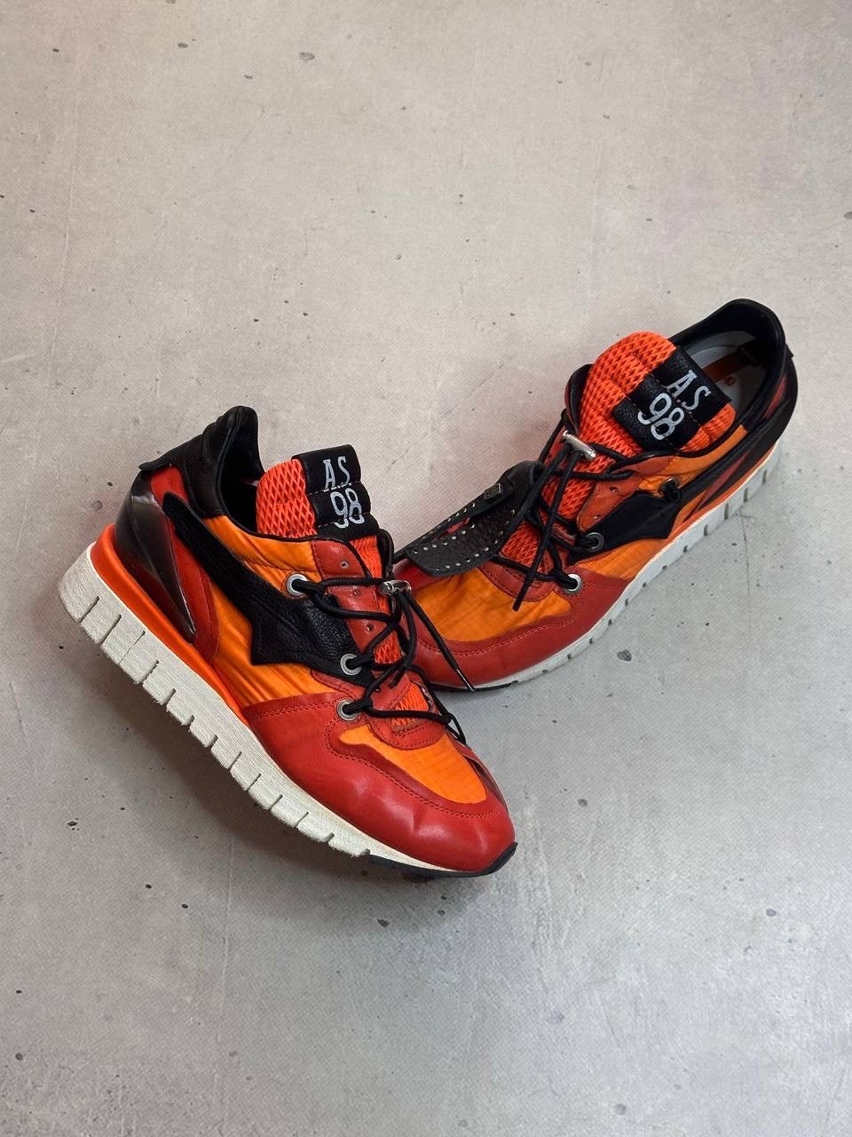 A.S.98 A.S. 98 Airstep Trainers Orange Leather Sneakers Shoes Size US 9 / IT 39 - 2 Thumbnail